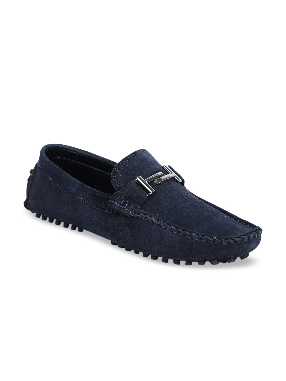 

Provogue Men Blue Textured Suede Driving Shoes