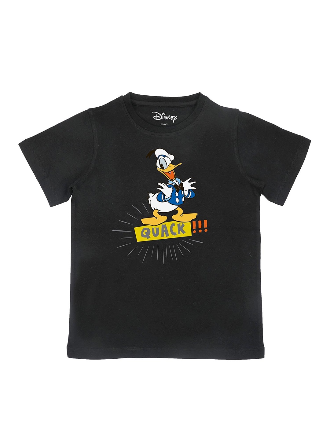 

Disney by Wear Your Mind Boys Black Donald Duck Printed T-shirt