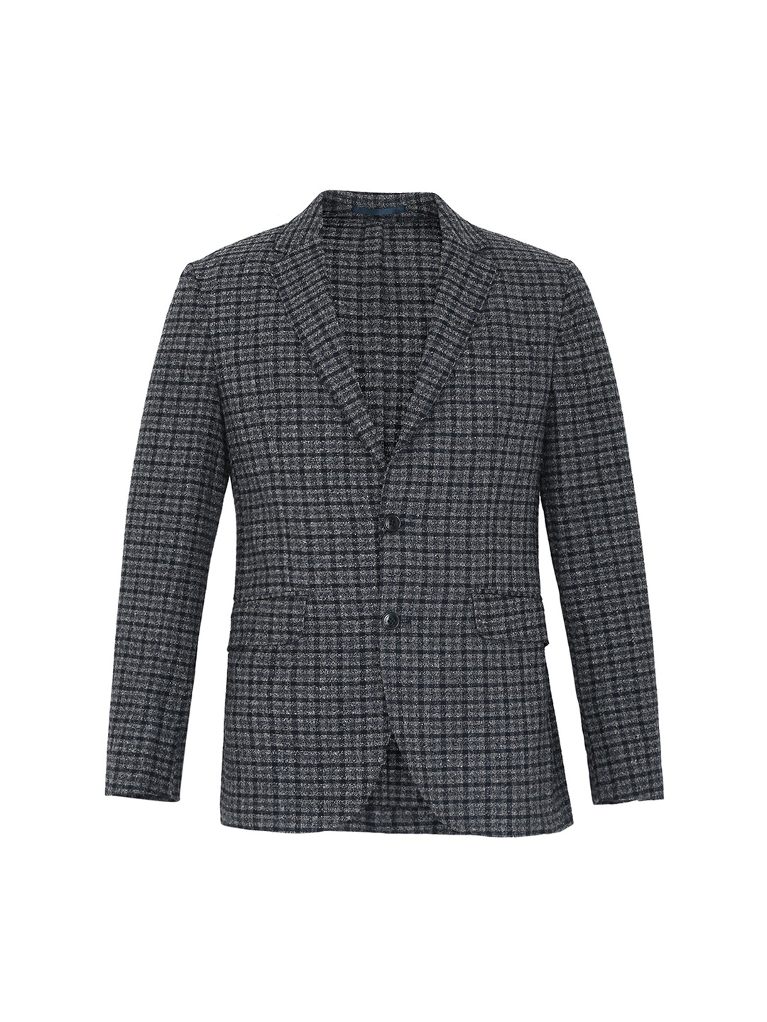 

HACKETT LONDON Men Grey Checked Single-Breasted Casual Blazer