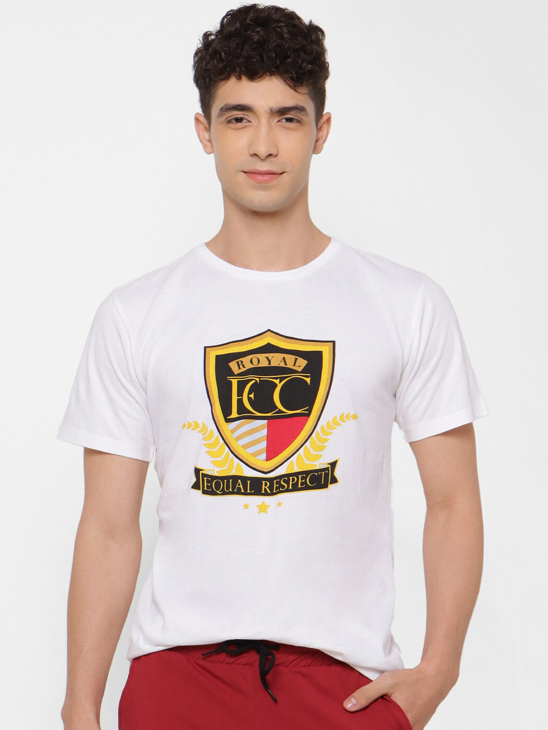 

FOREVER 21 Men White Printed T-shirt