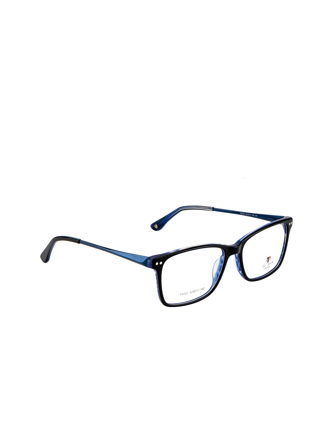 

Ted Smith Unisex Blue & Black Full Rim Wayfarer Frames Eyeglasses