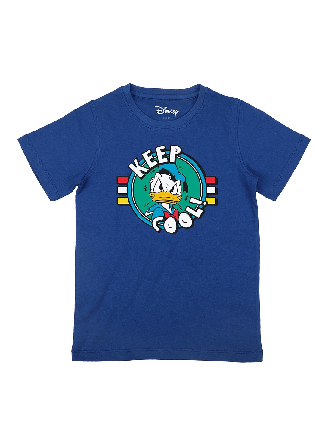 

Disney by Wear Your Mind Boys Blue Donald Duck Printed Applique T-shirt