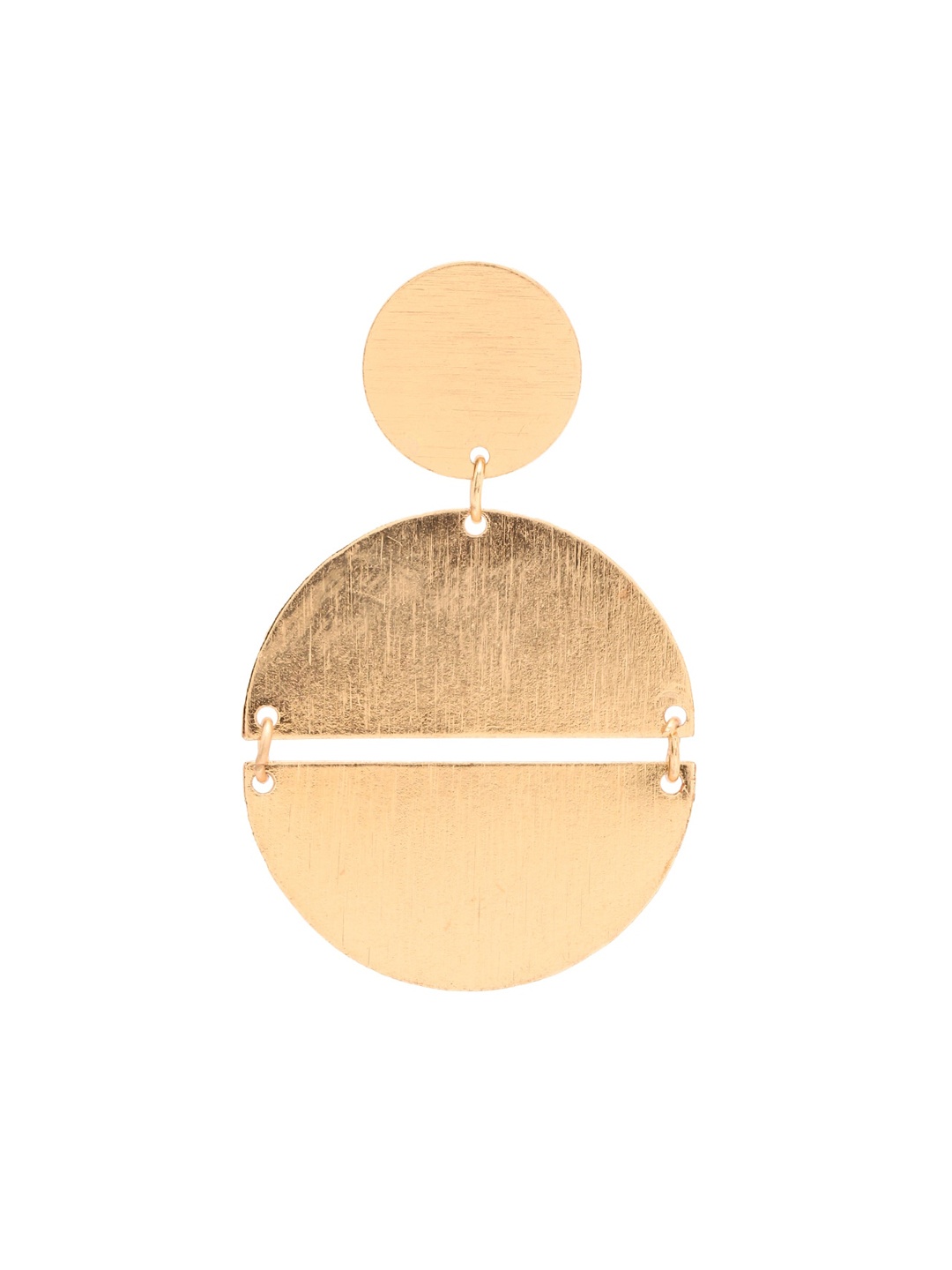 FOREVER 21 Gold-Toned Handcrafted Circular Drop Earrings