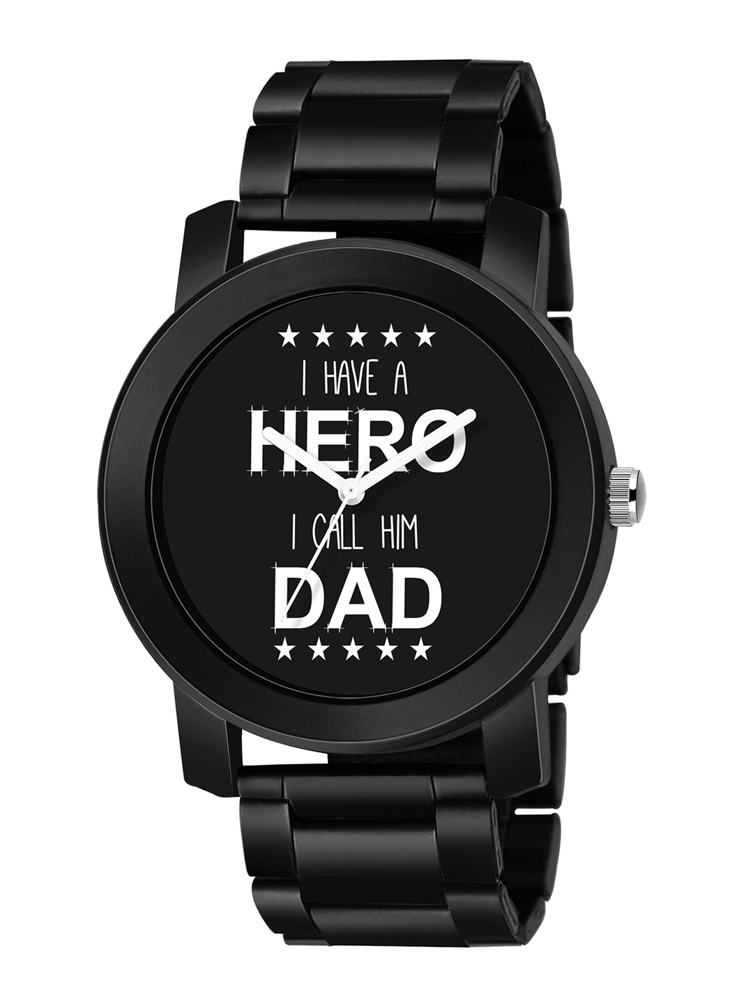 

SWADESI STUFF Men Black Printed Dial Analogue Watch- metal black 3b