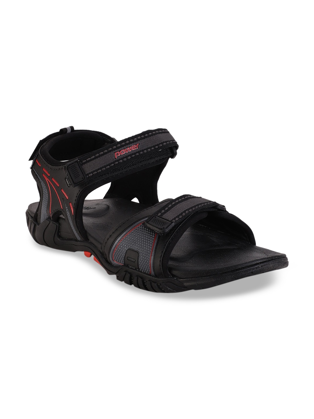 

Power Men Black Solid Sports Sandals