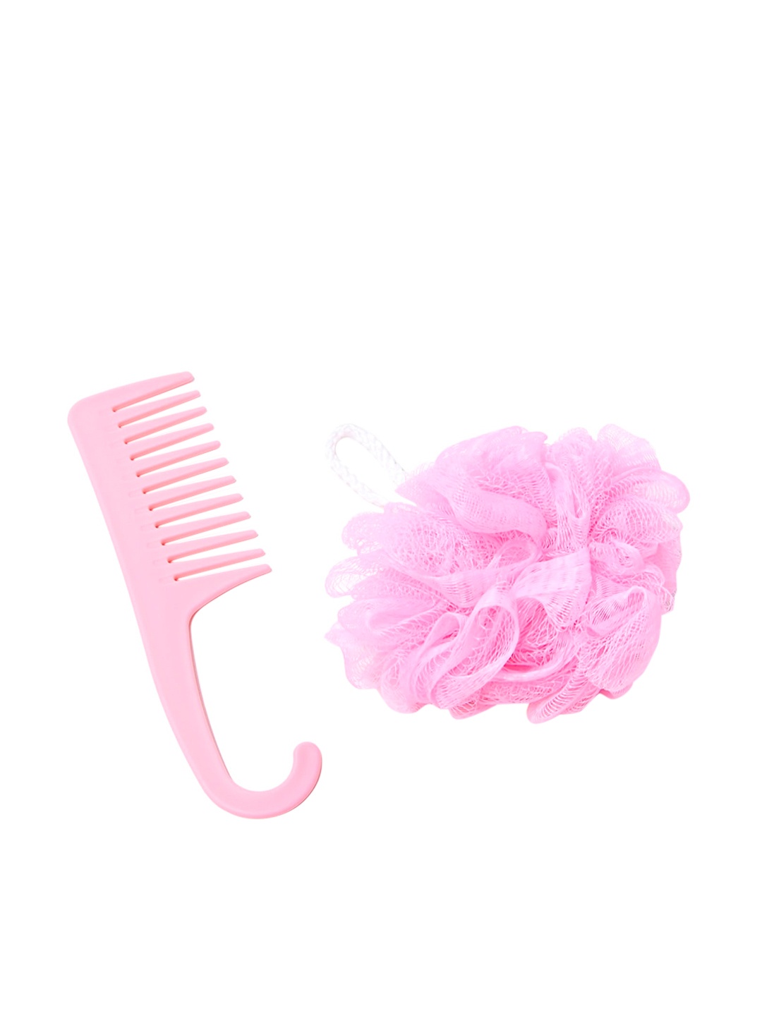 

FOREVER 21 Women Pink Loofah & Comb Set