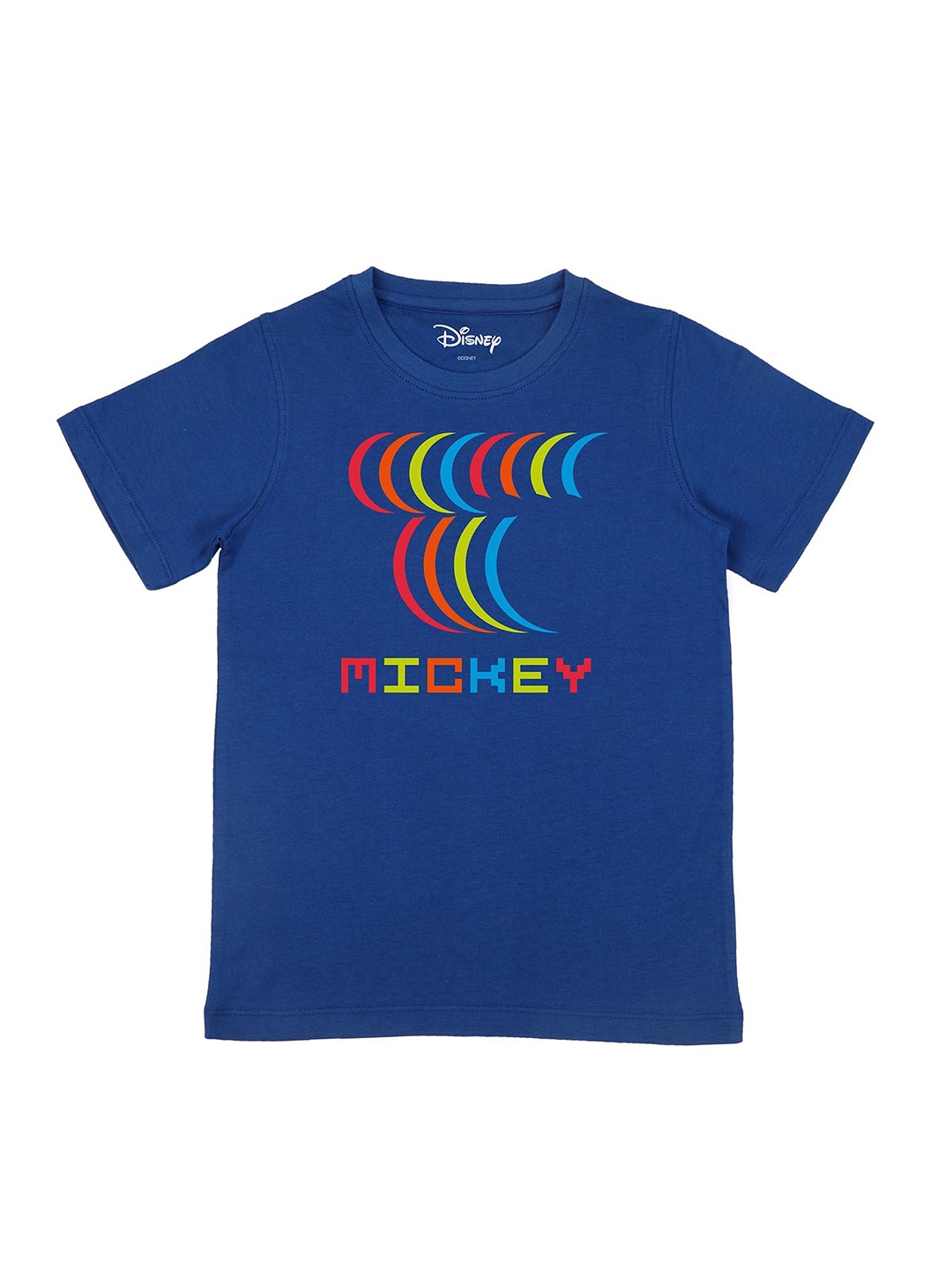 

Disney by Wear Your Mind Boys Blue Mickey Mouse Printed T-shirt