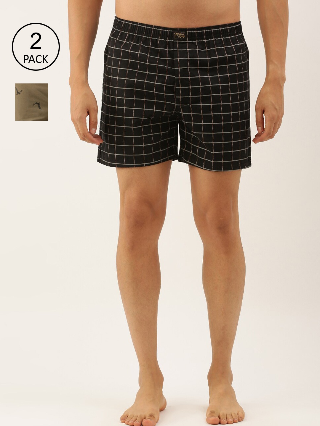

Urban Dog Men Pack Of 2 Assorted Cotton Boxers