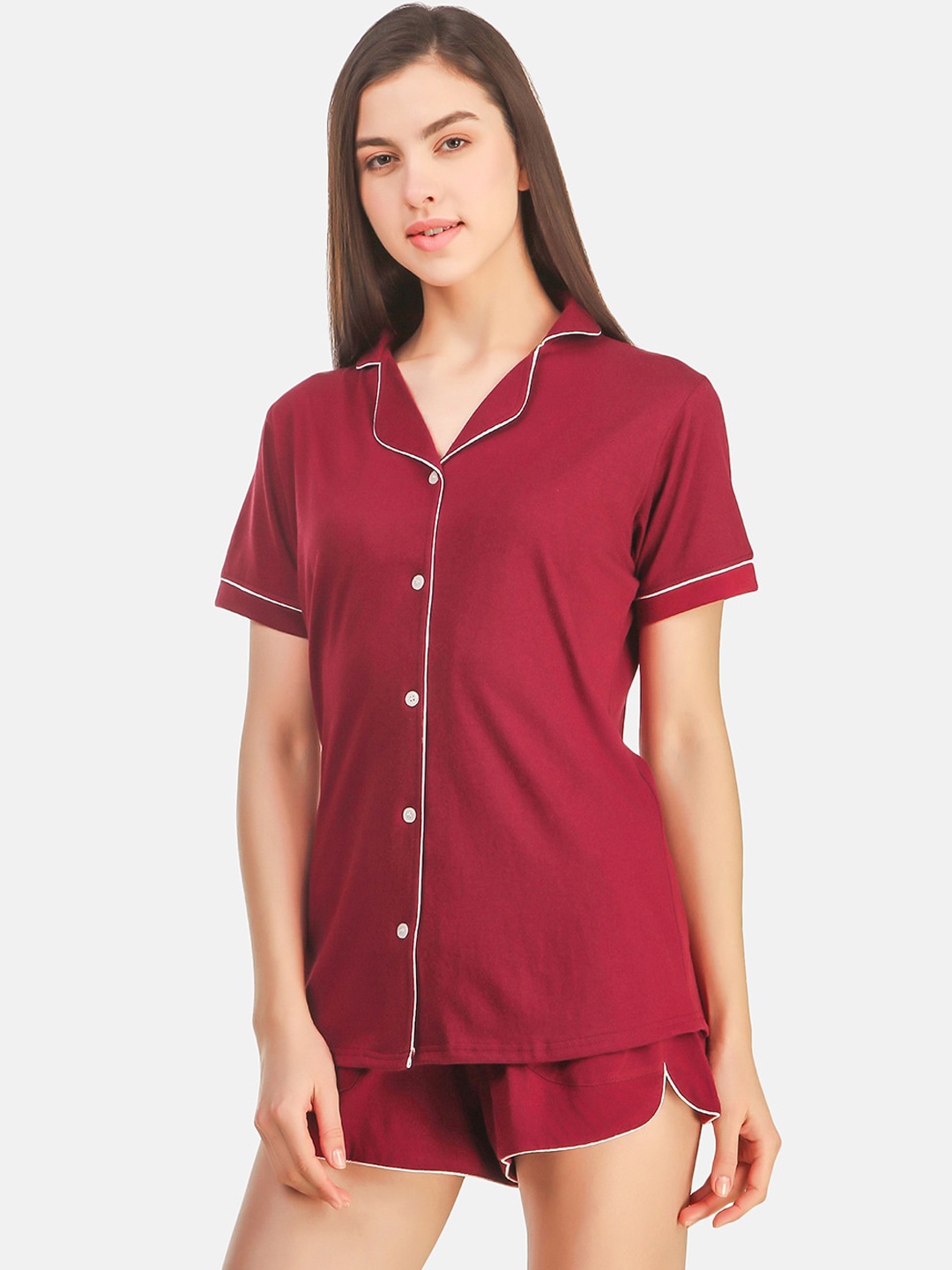 

Masha Women Maroon Night suit