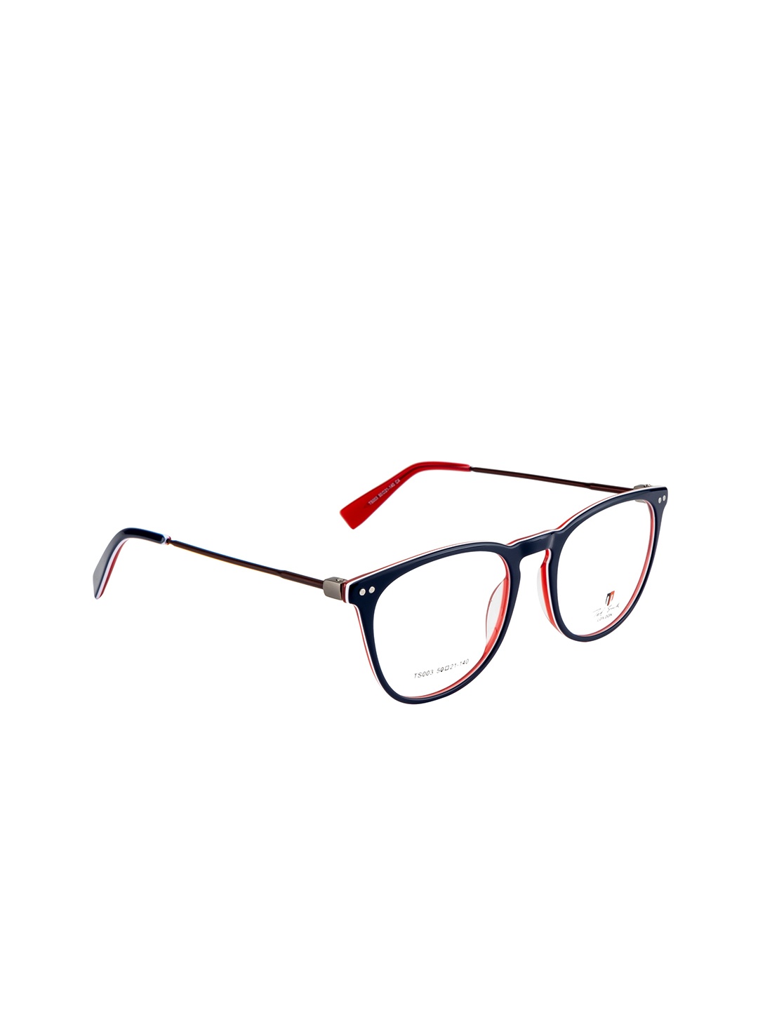 

Ted Smith Unisex Maroon & Black Full Rim Wayfarer Frames Eyeglasses