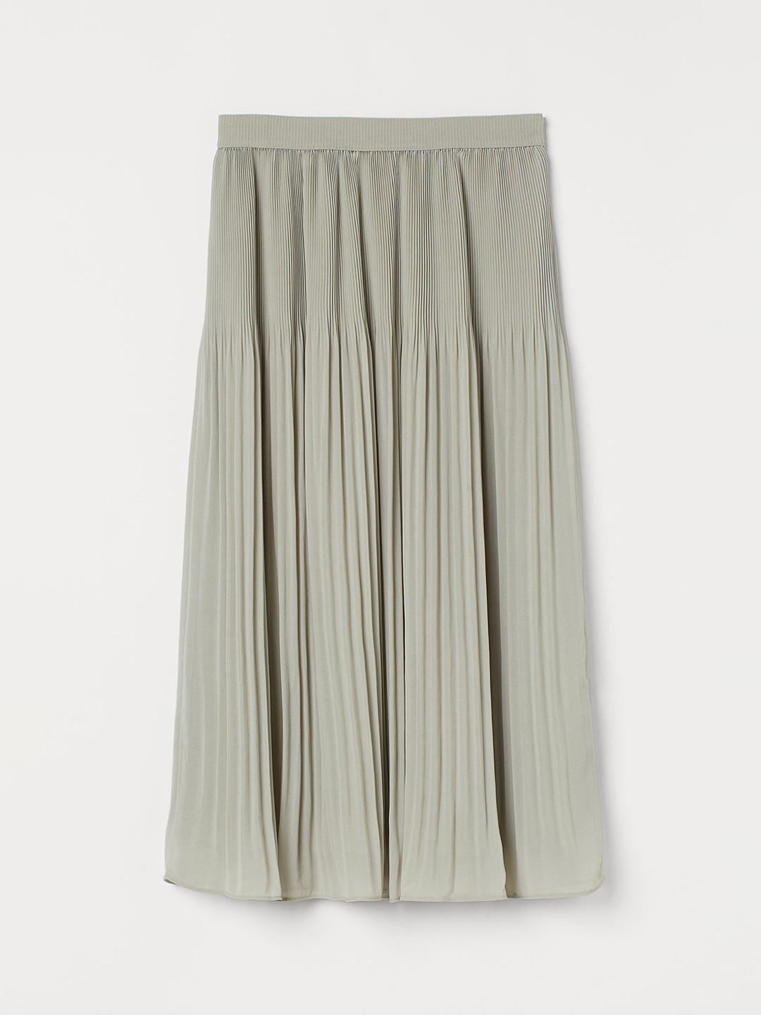 

H&M Green Pleated A-Line Skirt