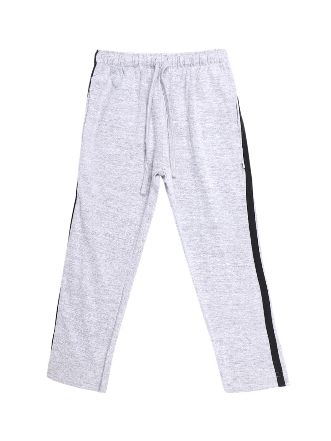 

PROTEENS Boys Grey Melange Solid Cotton Straight-Fit Track Pants