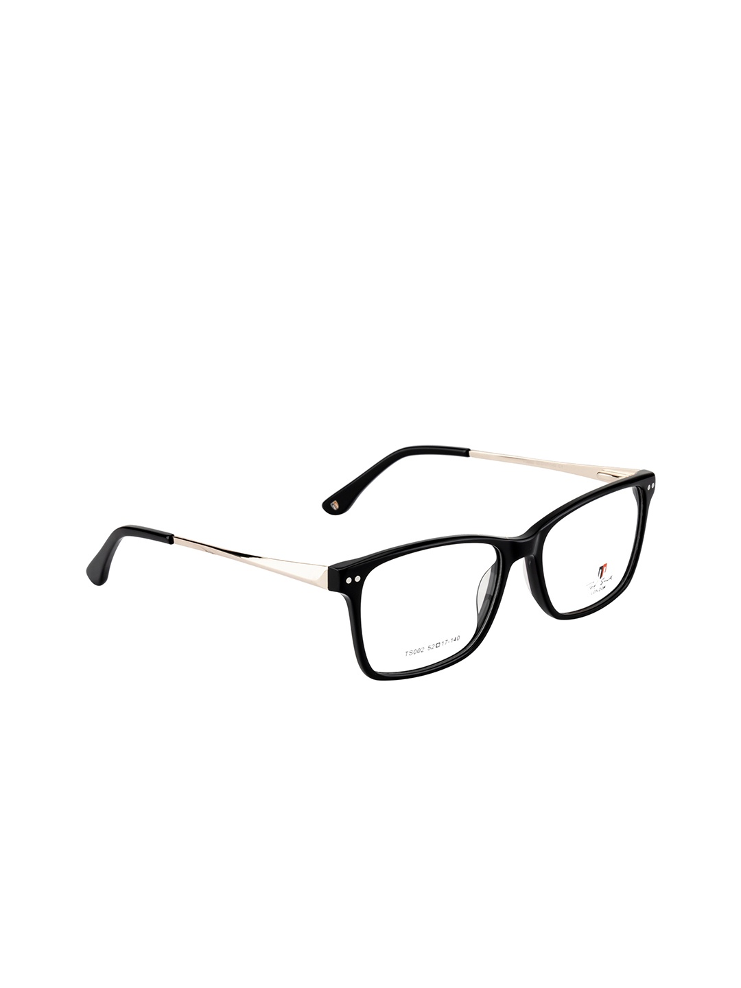 

Ted Smith Unisex Gold & Black Full Rim Wayfarer Frames Eyeglasses
