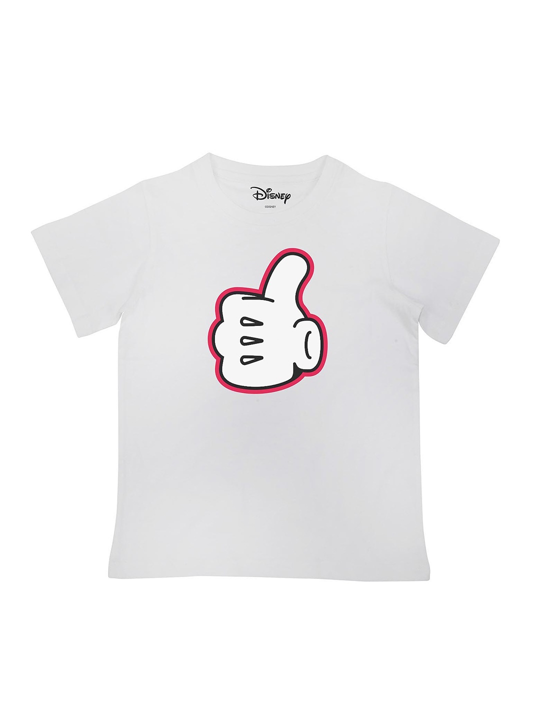 

Disney by Wear Your Mind Boys White Printed Applique T-shirt