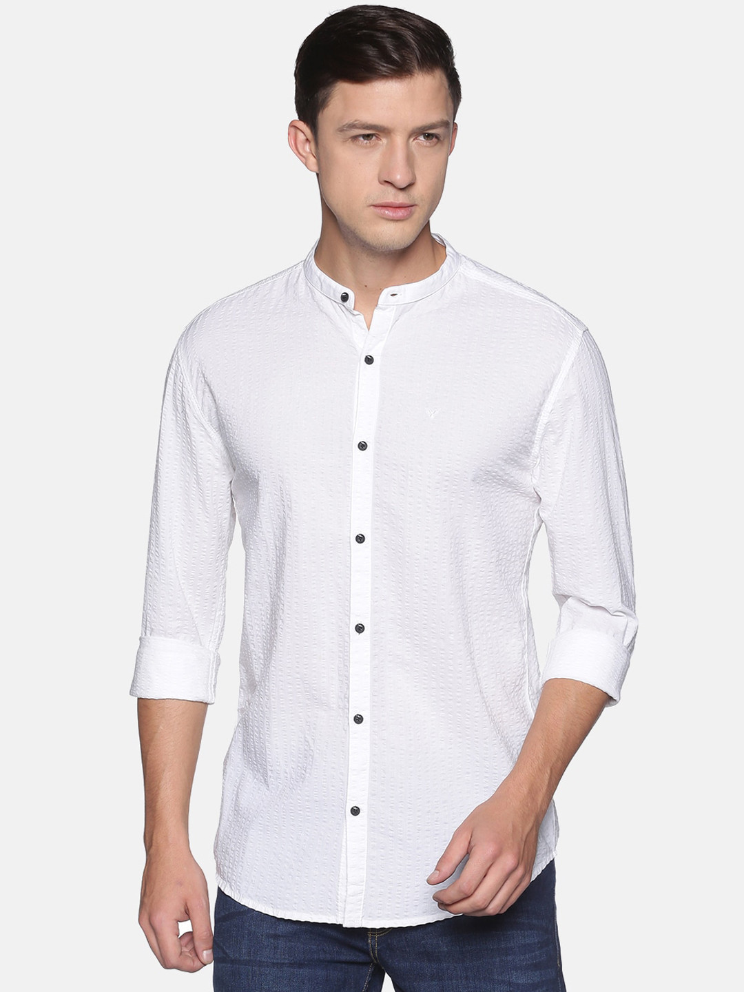 

SHOWOFF Men White Comfort Slim Fit Casual Shirt