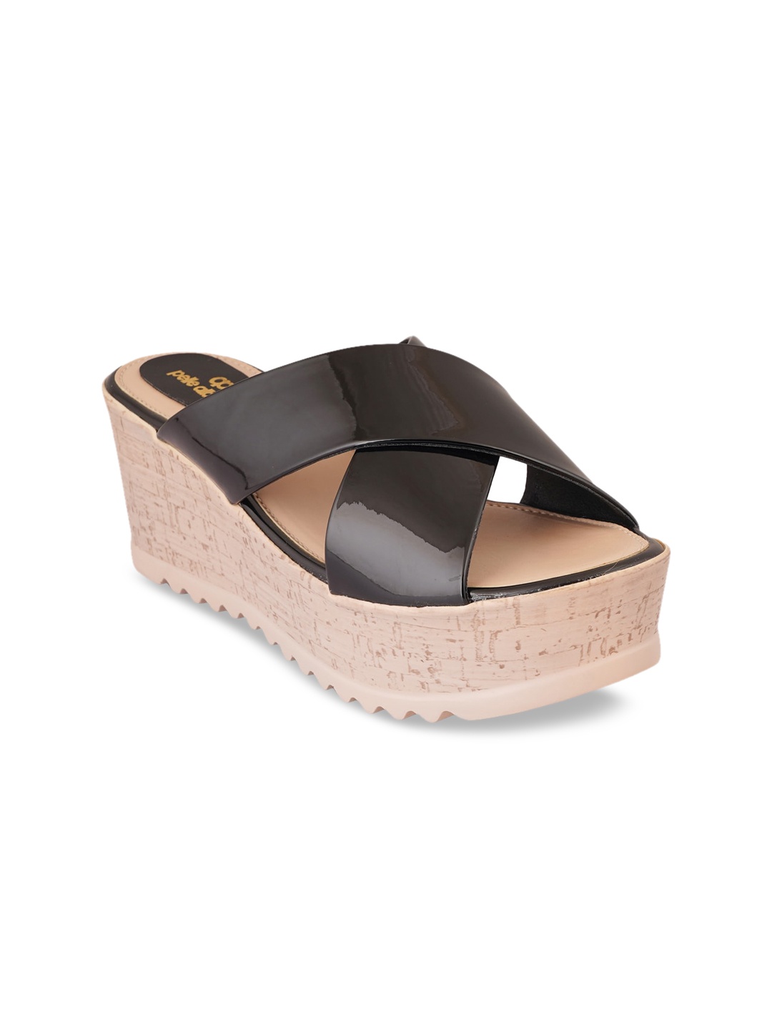 

pelle albero Black Wedge Sandals