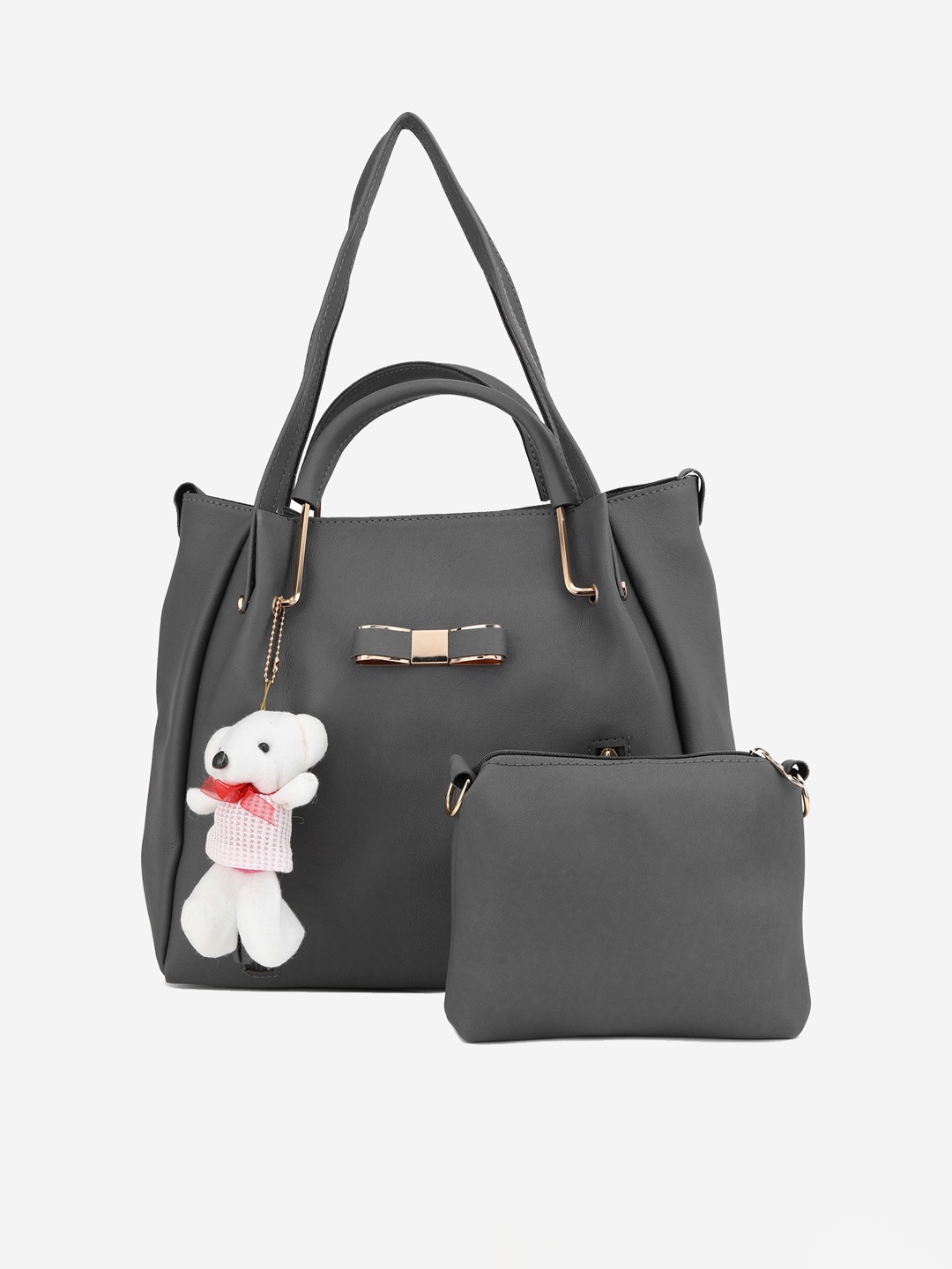 

Stropcarry Grey Structured Handheld Bag with With Pouch