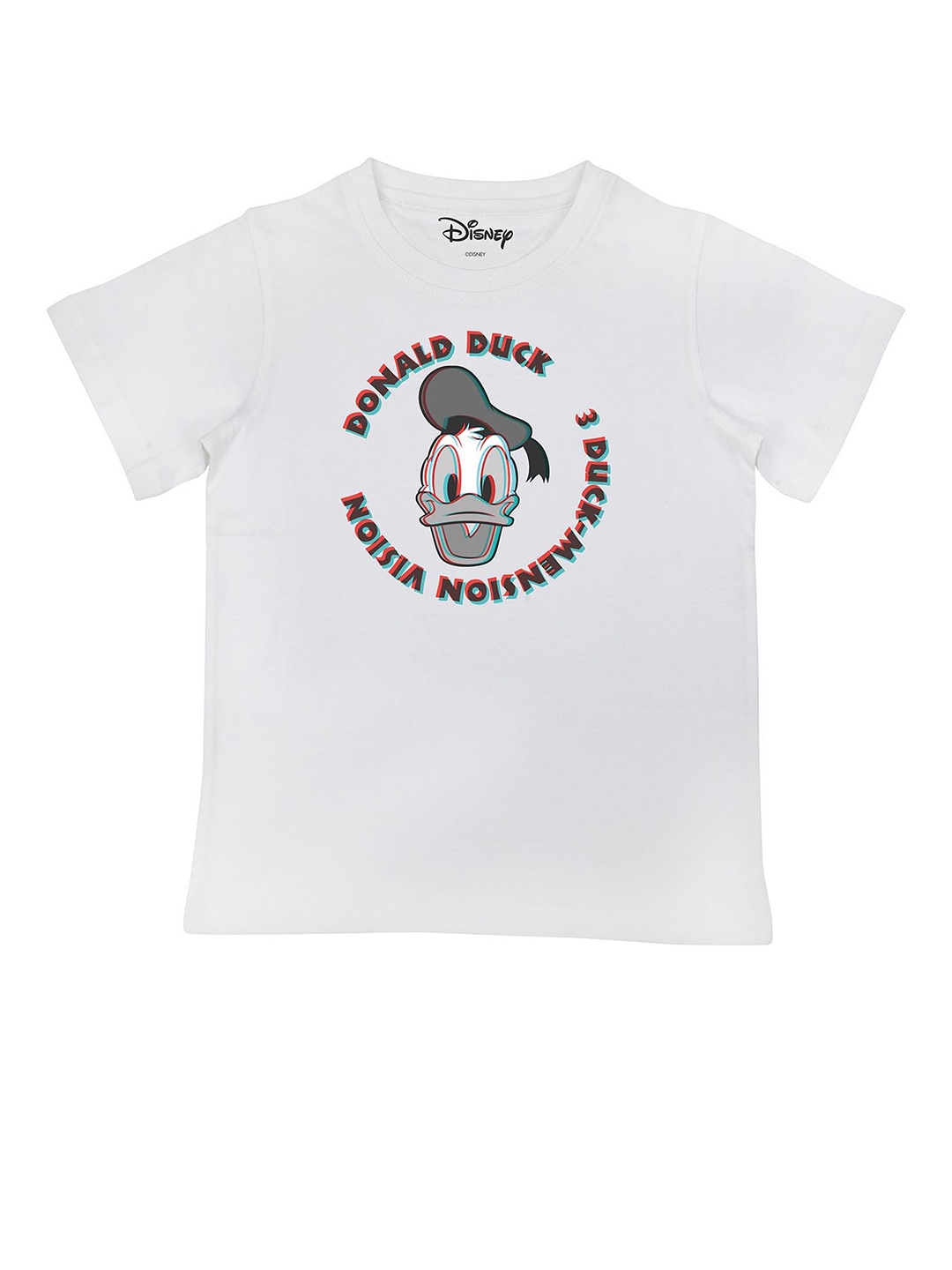 

Disney by Wear Your Mind Boys White Donald Duck Printed T-shirt