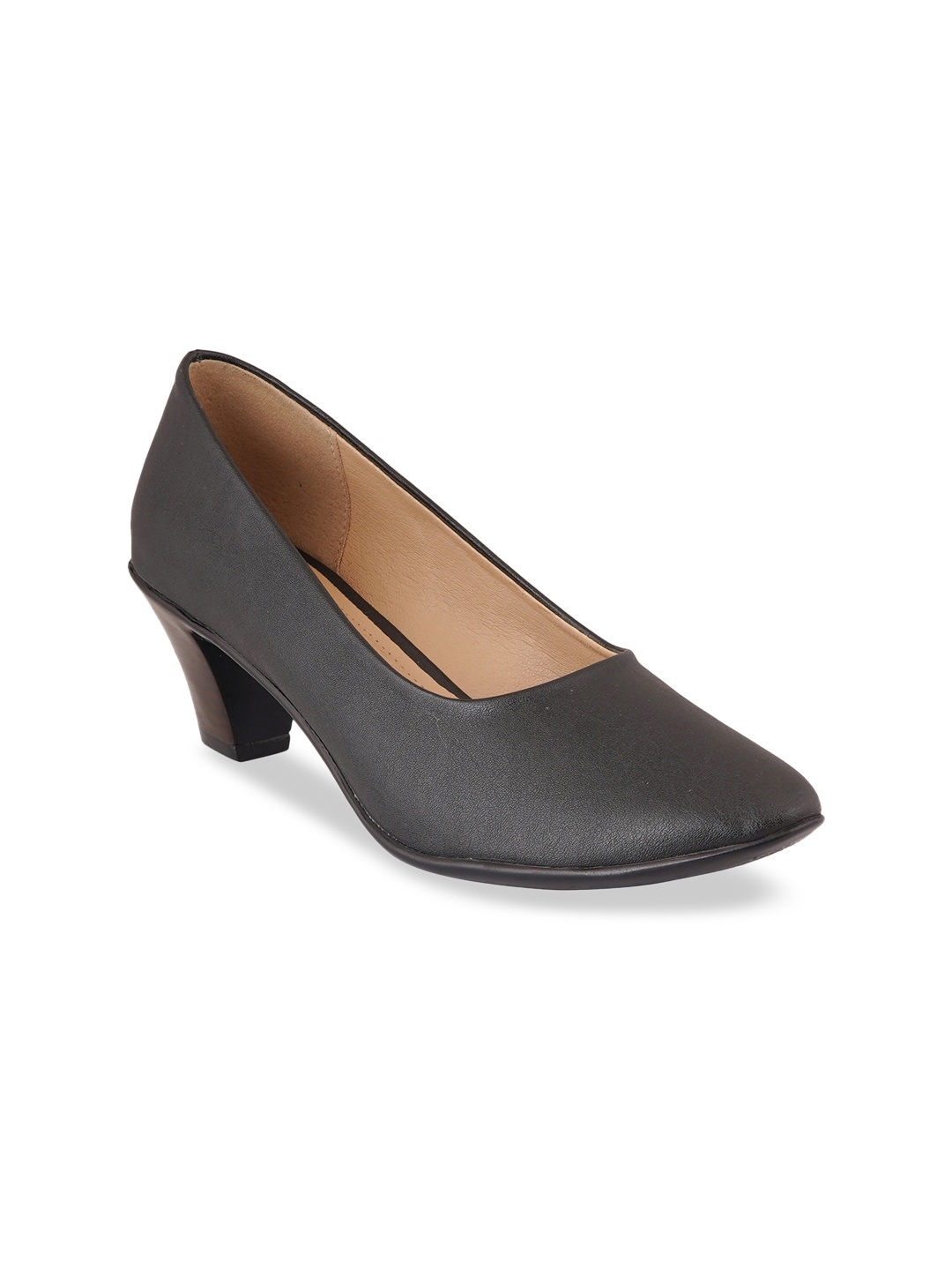 

pelle albero Black Kitten Heeled Pumps