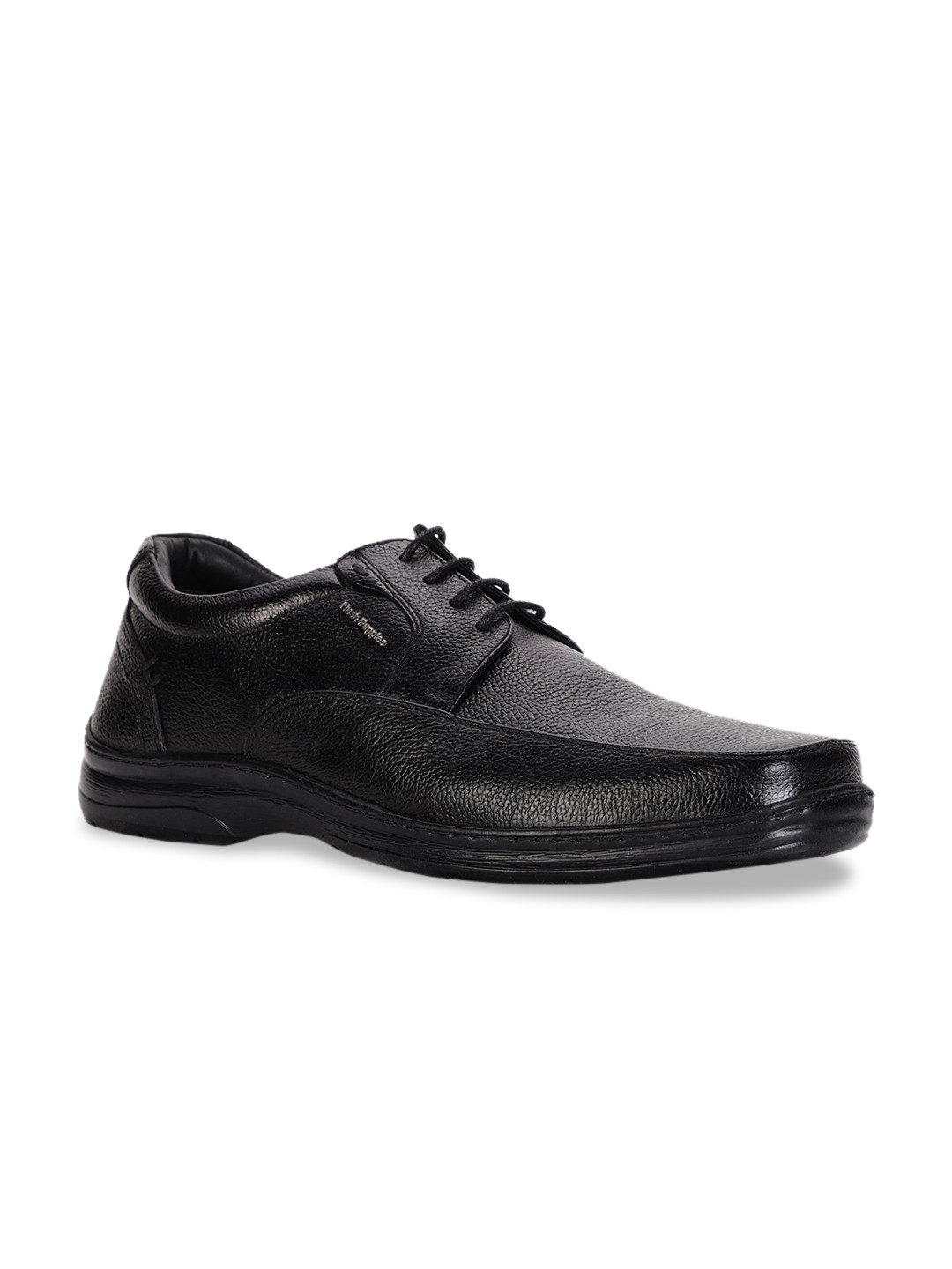 

Hush Puppies Men Black Solid Leather Formal Derbys
