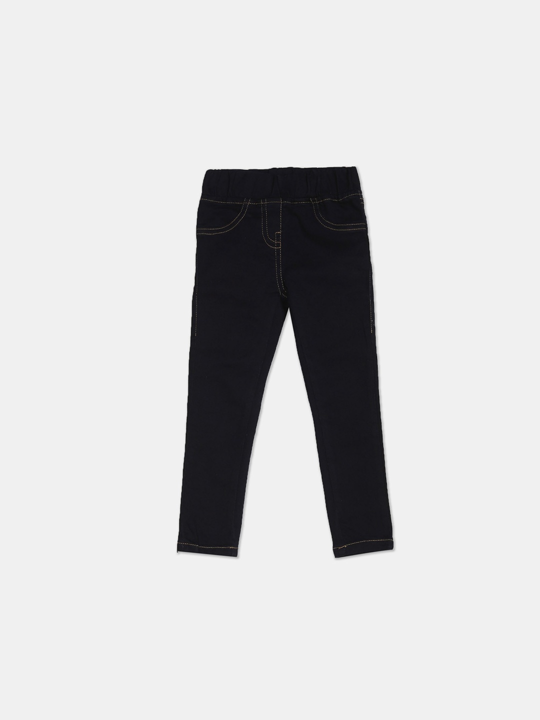 

Cherokee Girls Navy Blue Solid Cotton Treggings