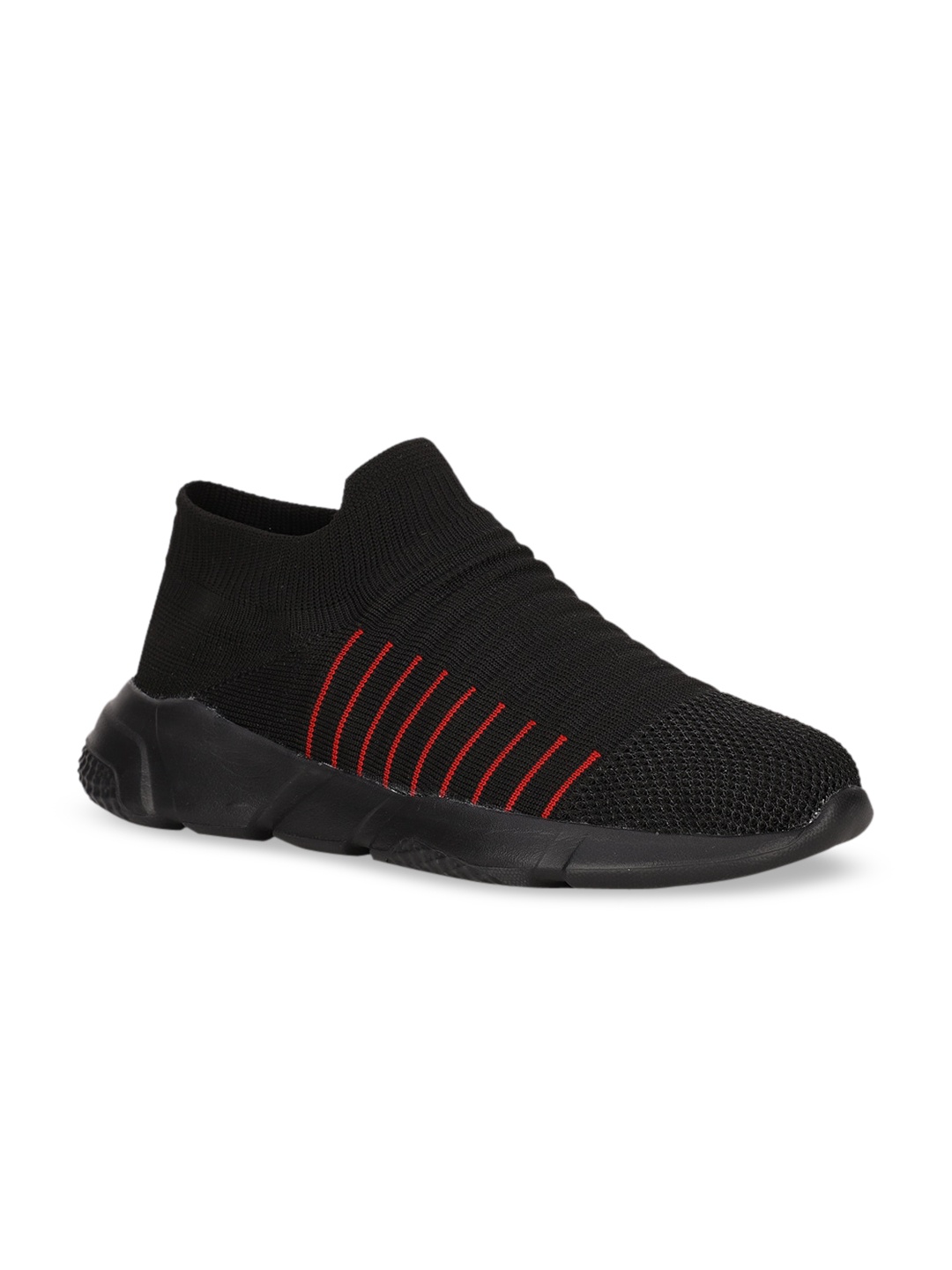 

Bruno Manetti Men Black Woven Design Slip-On Sneakers