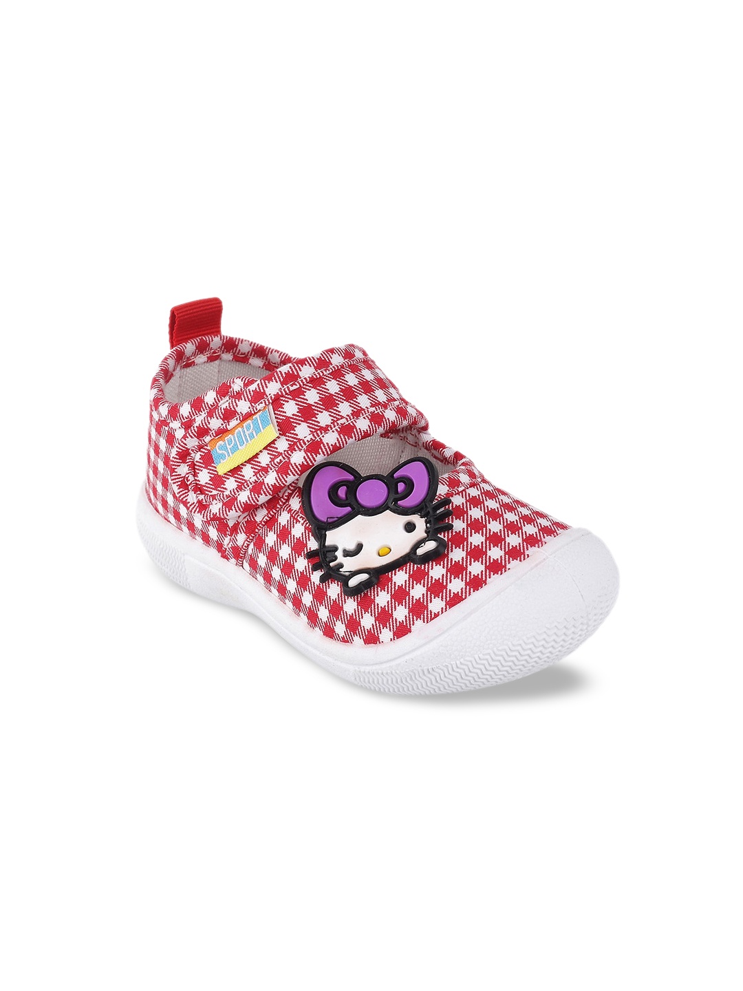 

Jazzy Juniors Girls Red& White Printed Slip-On Sneakers