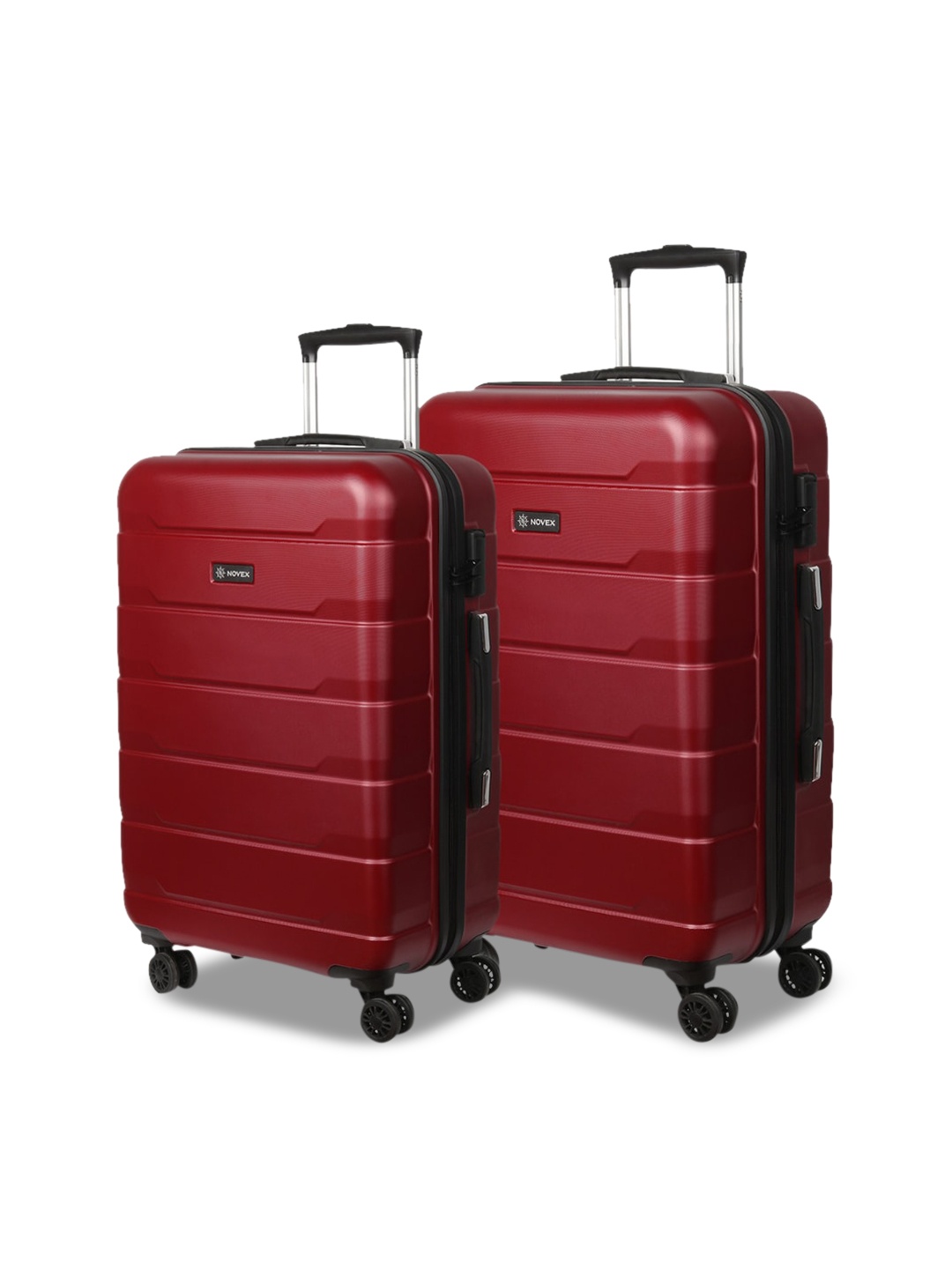 

NOVEX Unisex Set Of 2 Maroon Textured Hard-Sided Suitcases