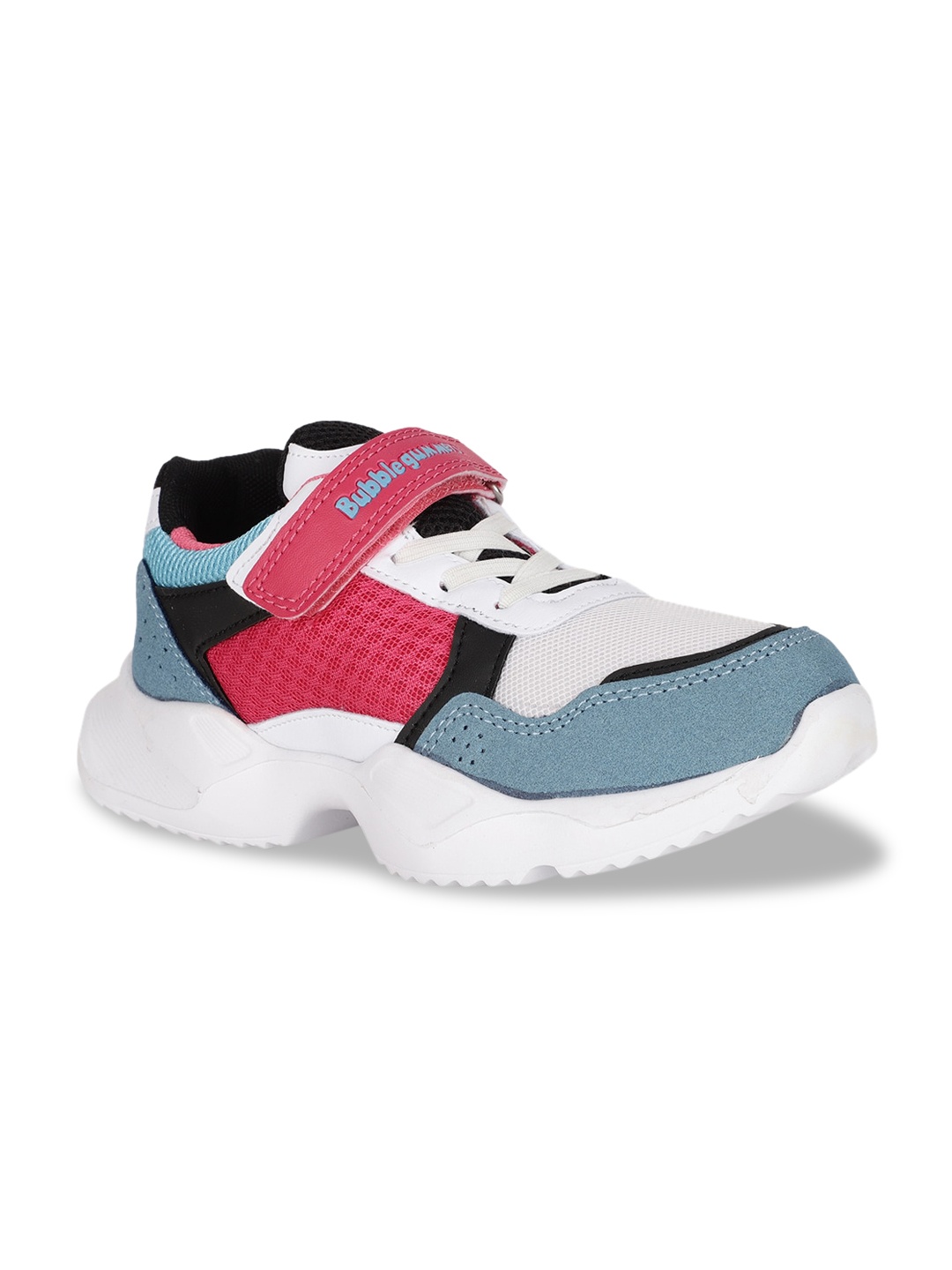 Bubblegummers Boys Pink Colourblocked PU Sneakers