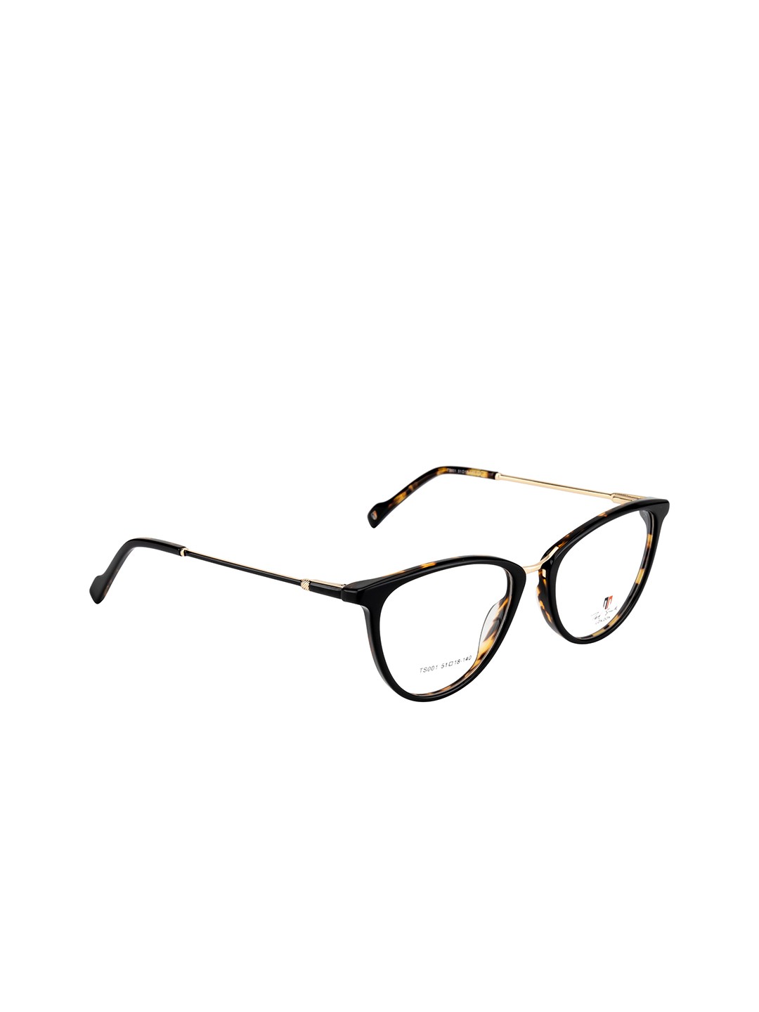 

Ted Smith Women Gold & Black Full Rim Cateye Frames