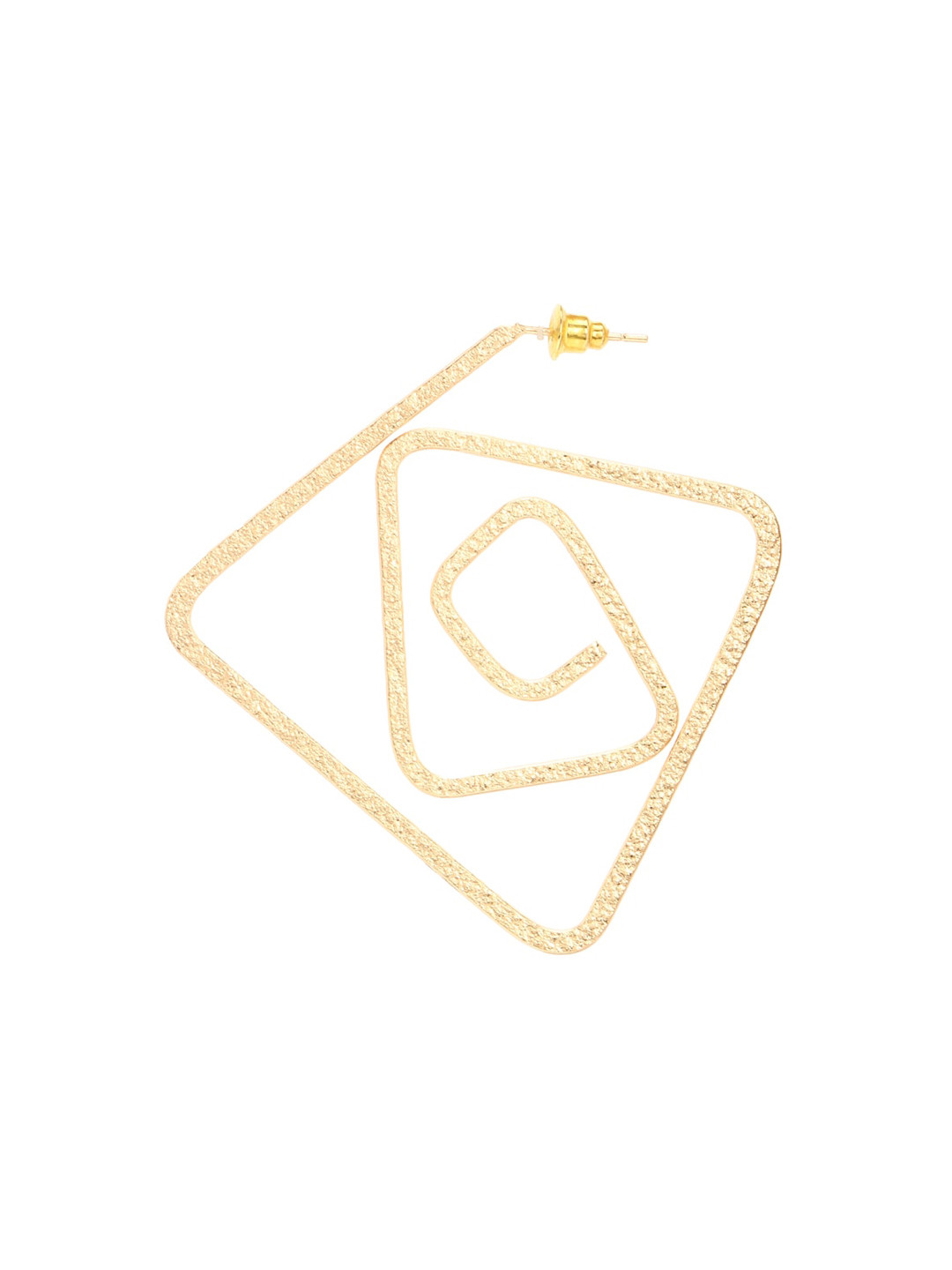 

FOREVER 21 Gold Toned Contemporary Drop Earrings