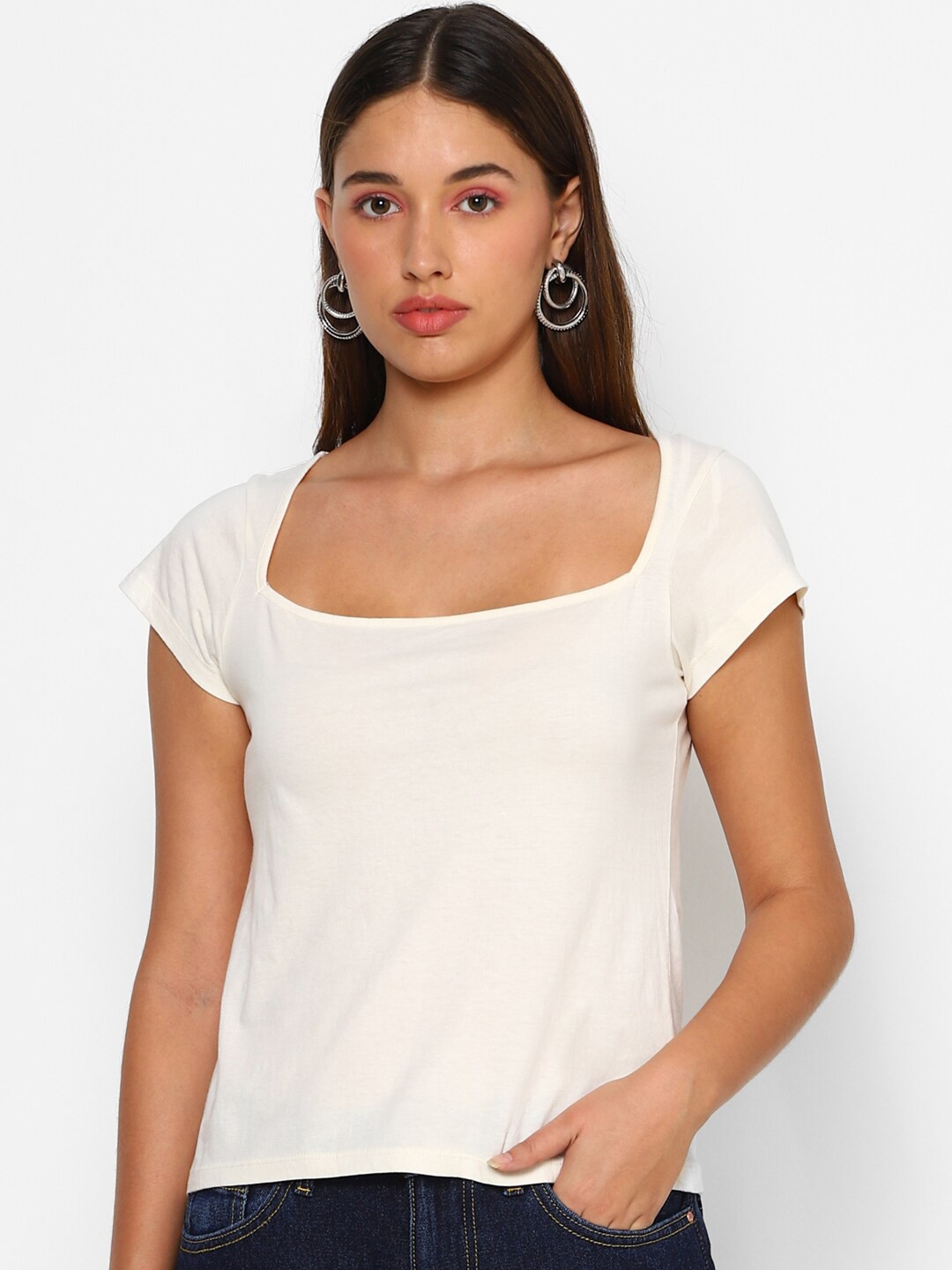 

FOREVER 21 Beige Regular Top