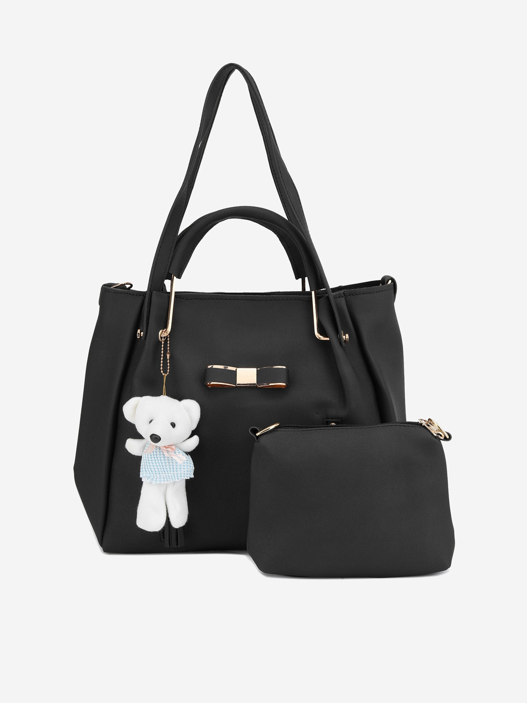 

Stropcarry Black Structured Handheld Bag with Pouch
