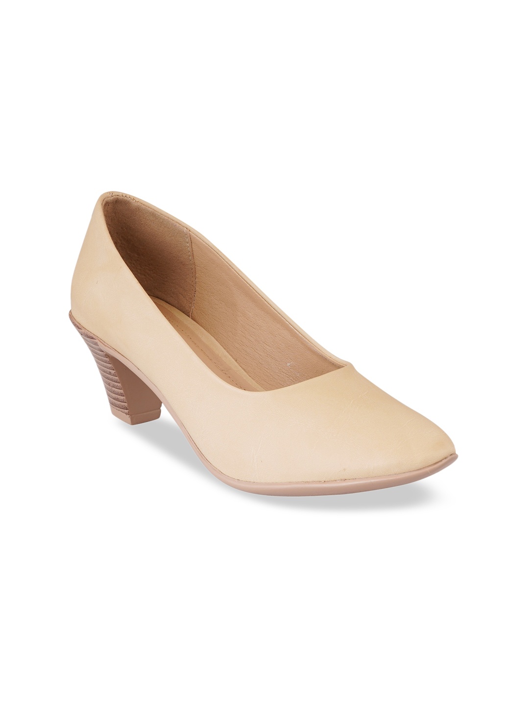 

pelle albero Beige Block Pumps