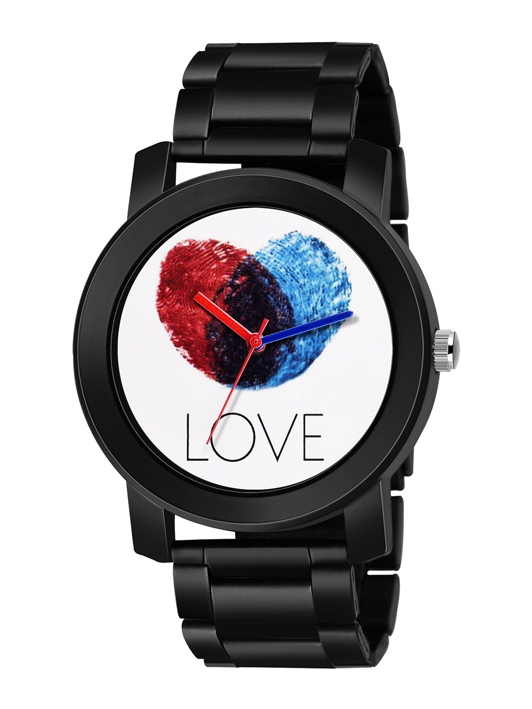 

SWADESI STUFF Men Black Printed Dial & Black Bracelet Style Straps Analogue Watch