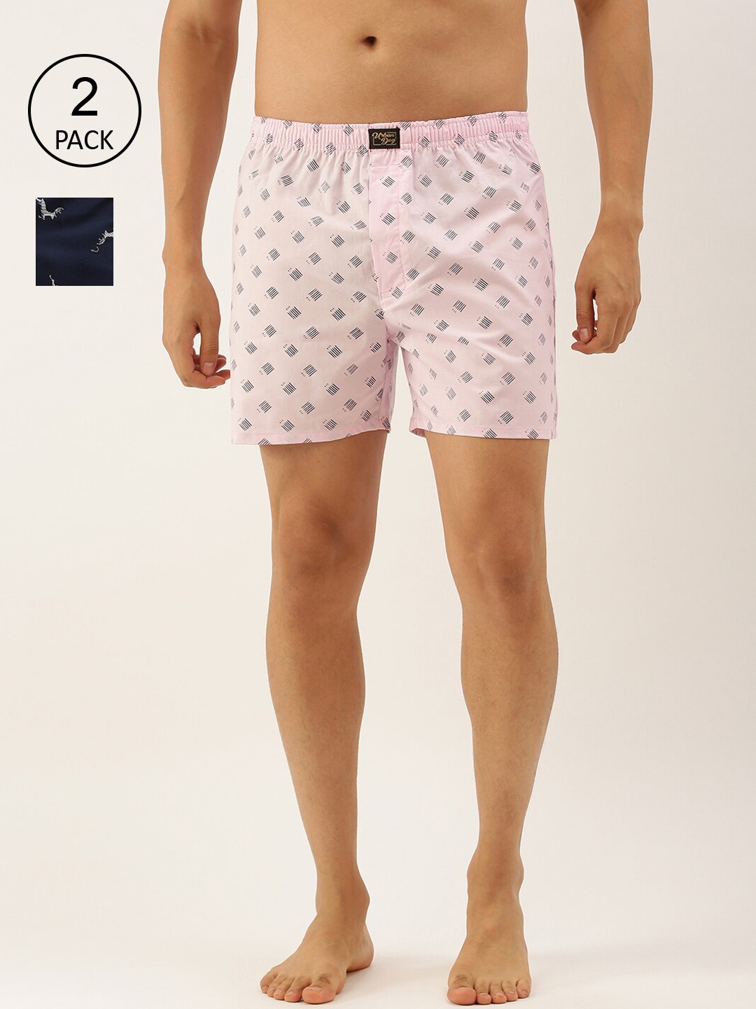 

Urban Dog Men Pack Of 2 Assorted Pure Cotton Boxers UDBX413_UDBX431
