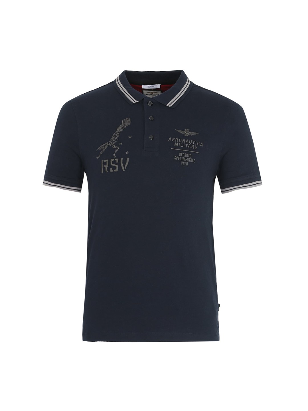 

Aeronautica Militare Men Navy Blue Polo Collar T-shirt