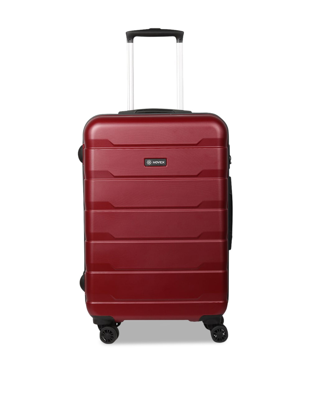 

NOVEX Unisex Maroon Textured Hard-Sided Medium Trolley Suitcase