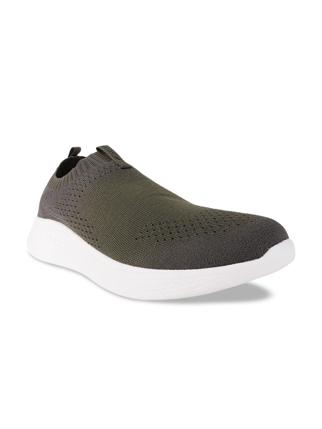 

Power Men Green Woven Design Slip-On Sneakers