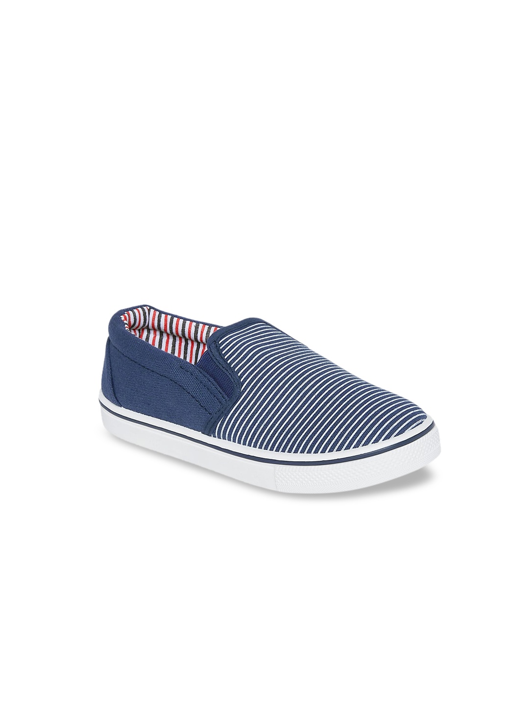 

Pantaloons Junior Boys Navy Blue Striped Slip-On Sneakers