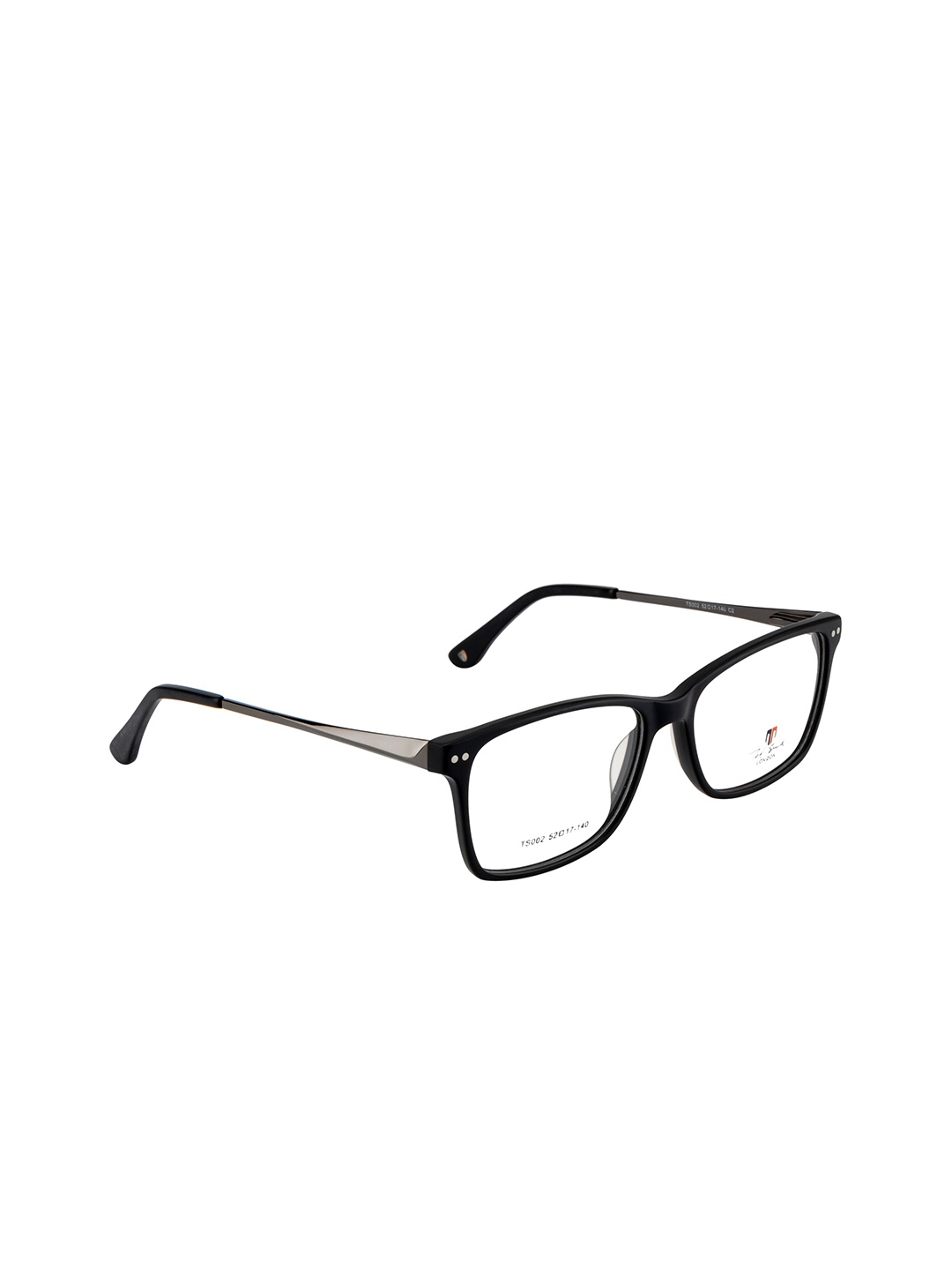 Ted Smith Unisex Grey & Black Full Rim Wayfarer Frames TS-002_C2