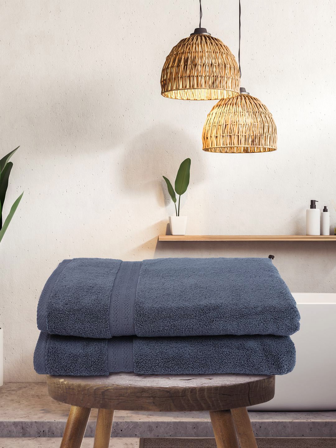 

BIANCA Set Of 2 Pure Cotton Towels, Grey