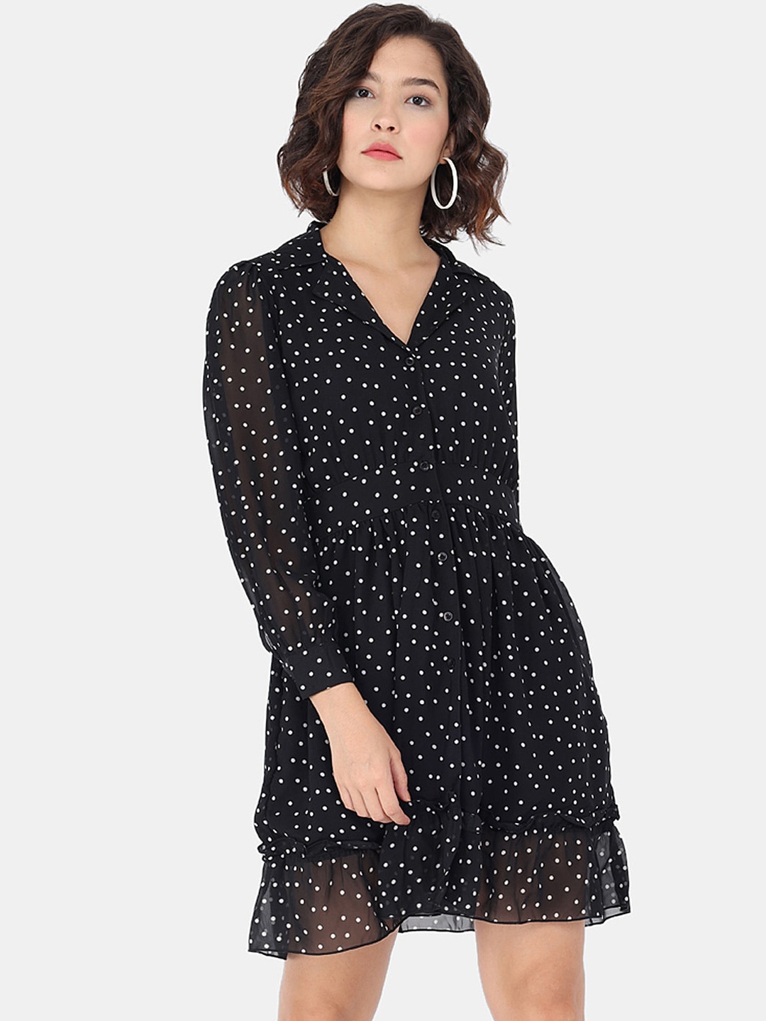 Trend Arrest Black Crepe Dress
