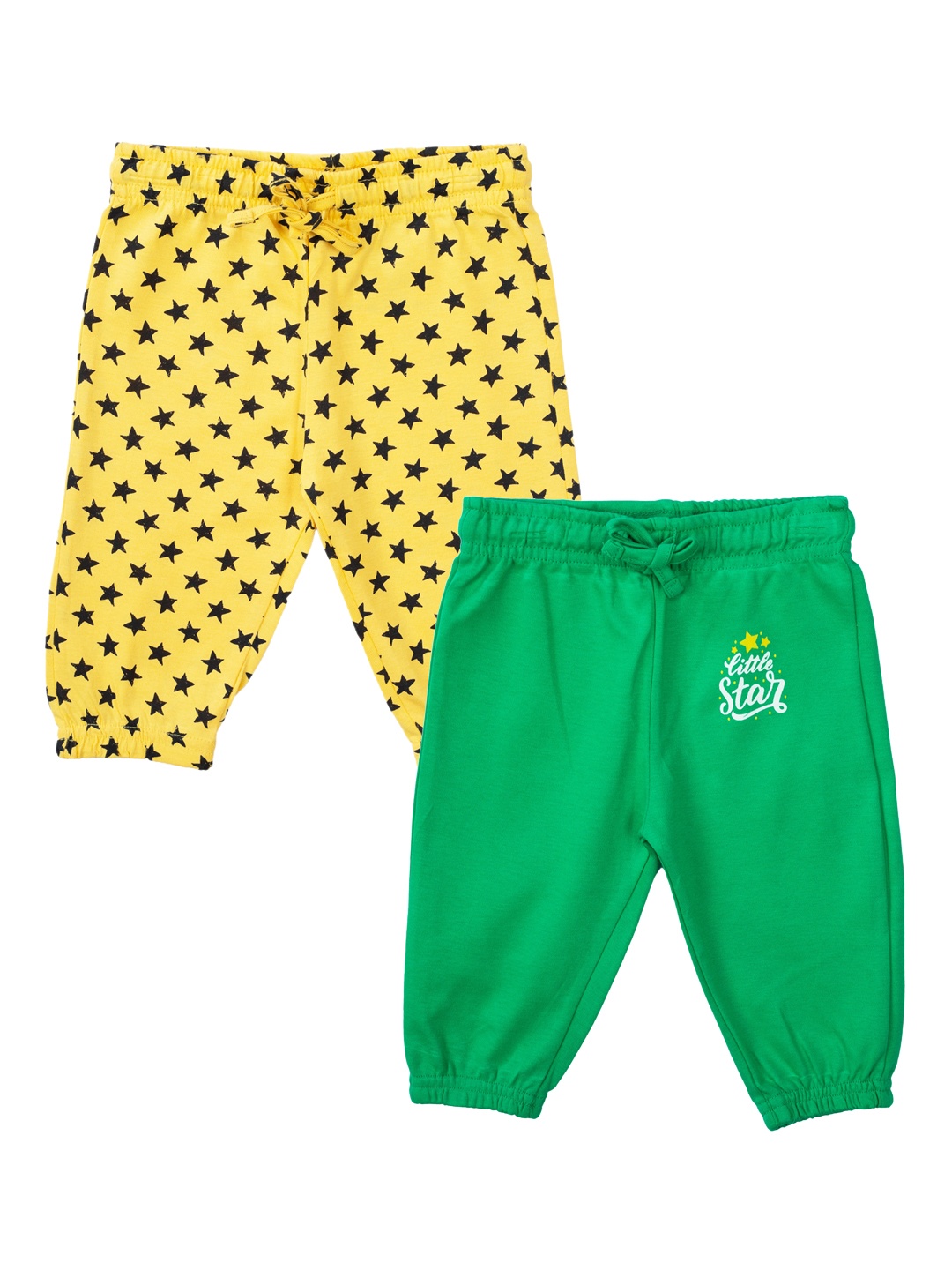 

MeeMee Boys Pack Of 2 Cotton Joggers, Yellow