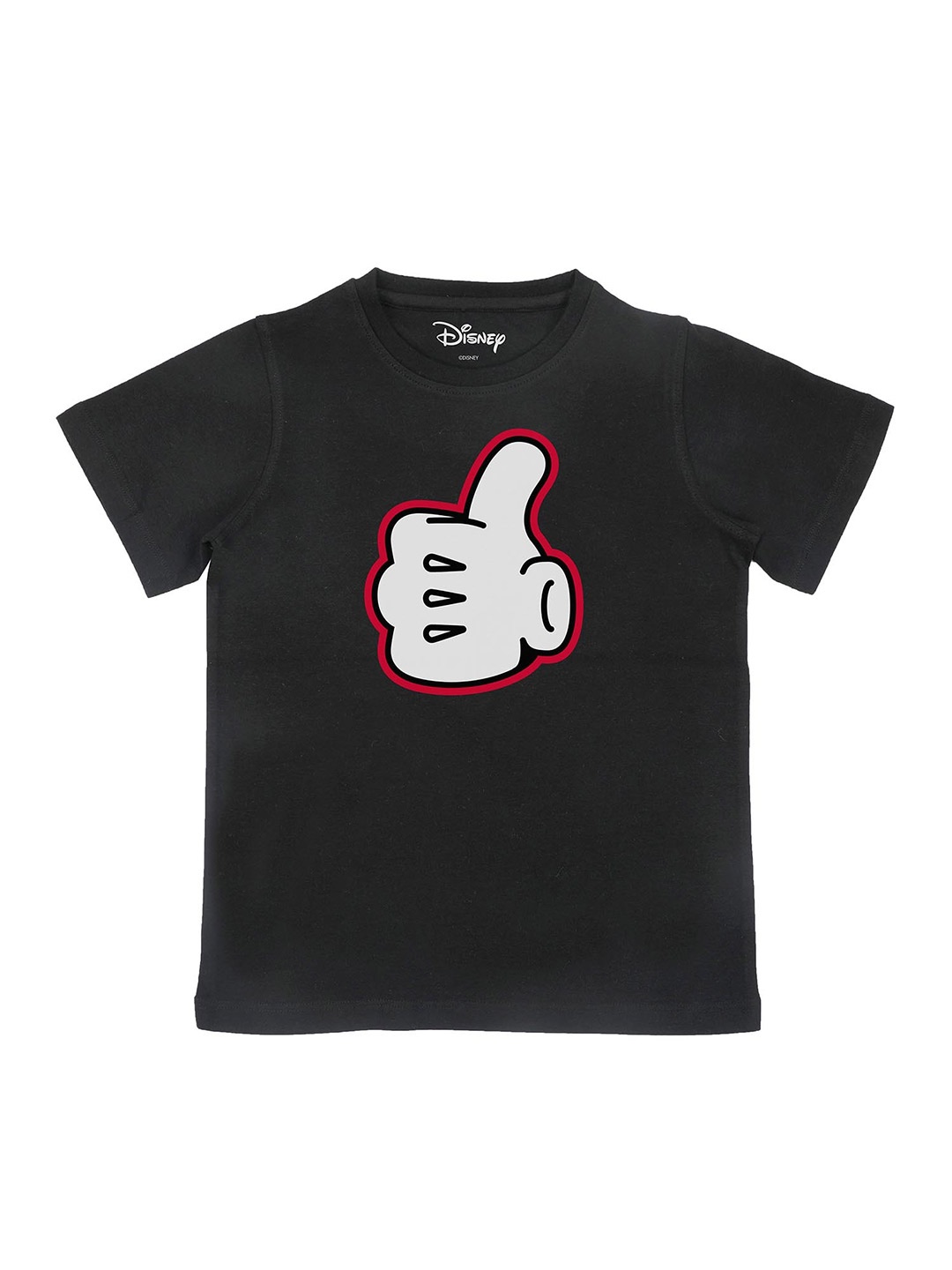 Disney by Wear Your Mind Boys Black & White Mickey Mouse Printed T-shirt