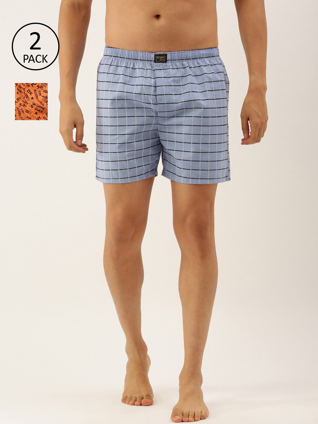 

Urban Dog Men Pack Of 2 Assorted Cotton Boxers UDBX404_UDBX424-M