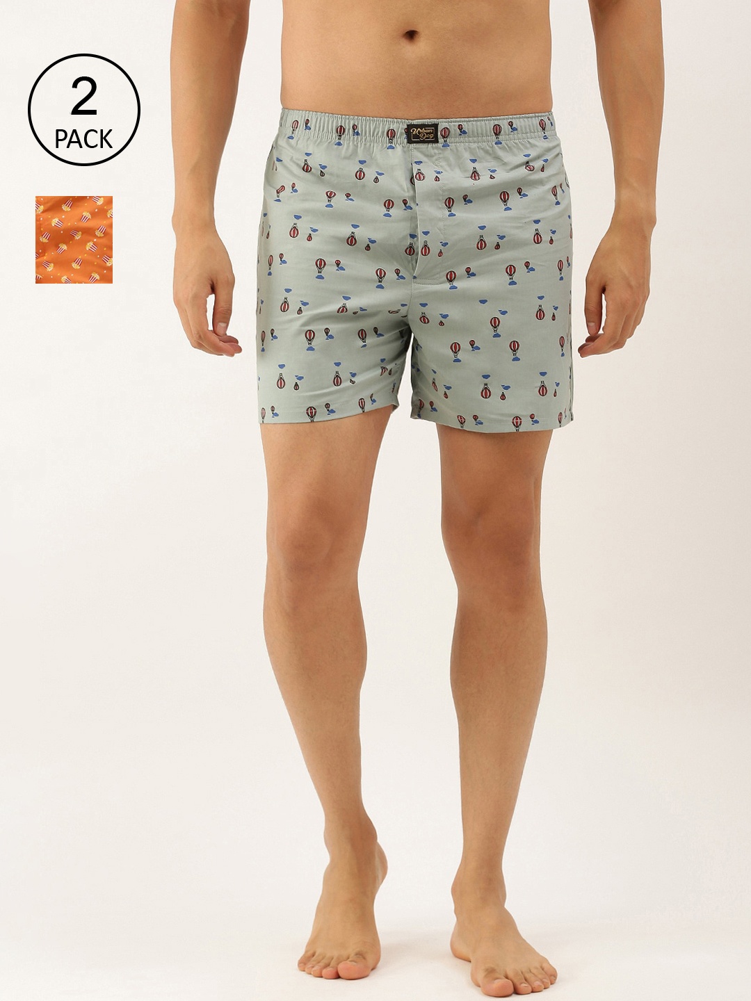 

Urban Dog Men Pack Of 2 Assorted Pure Cotton Boxers UDBX430_UDBX449