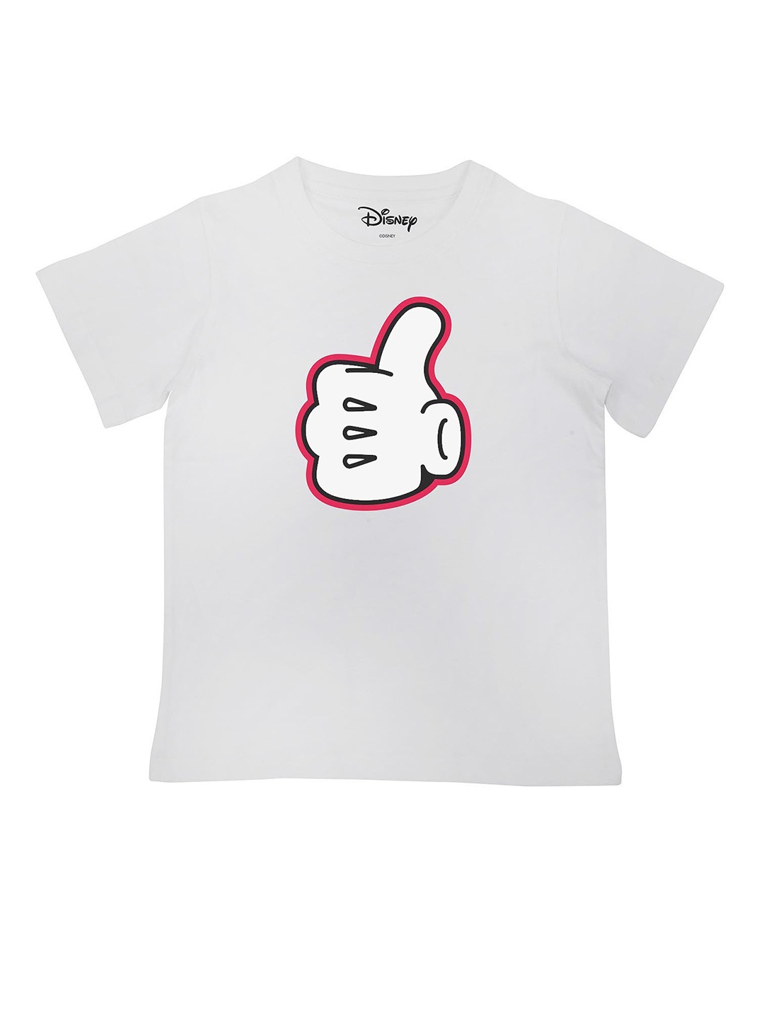 

Disney by Wear Your Mind Boys White Mickey Mouse Printed T-shirt