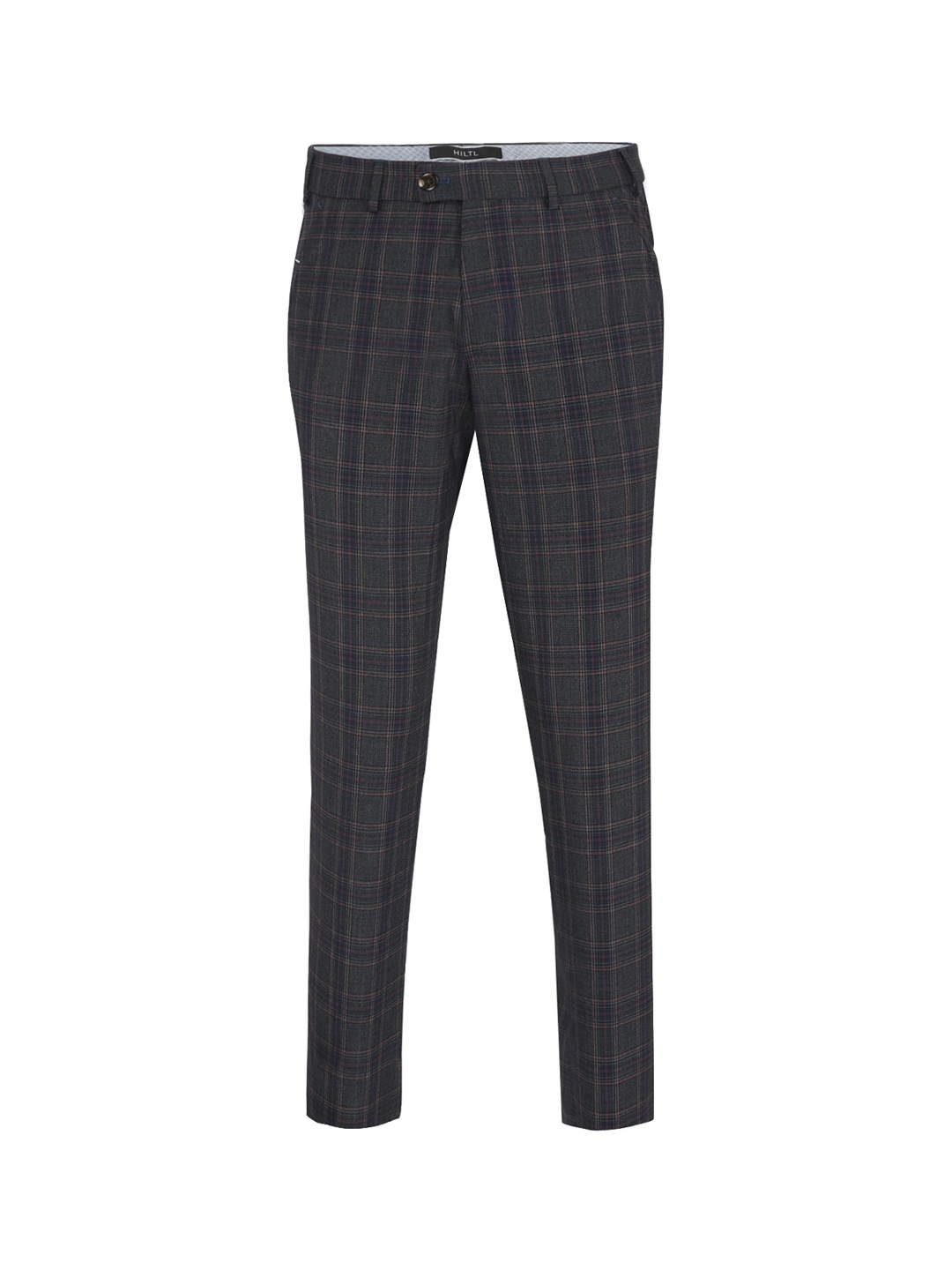 

Hiltl Men Blue Checked Formal Trousers