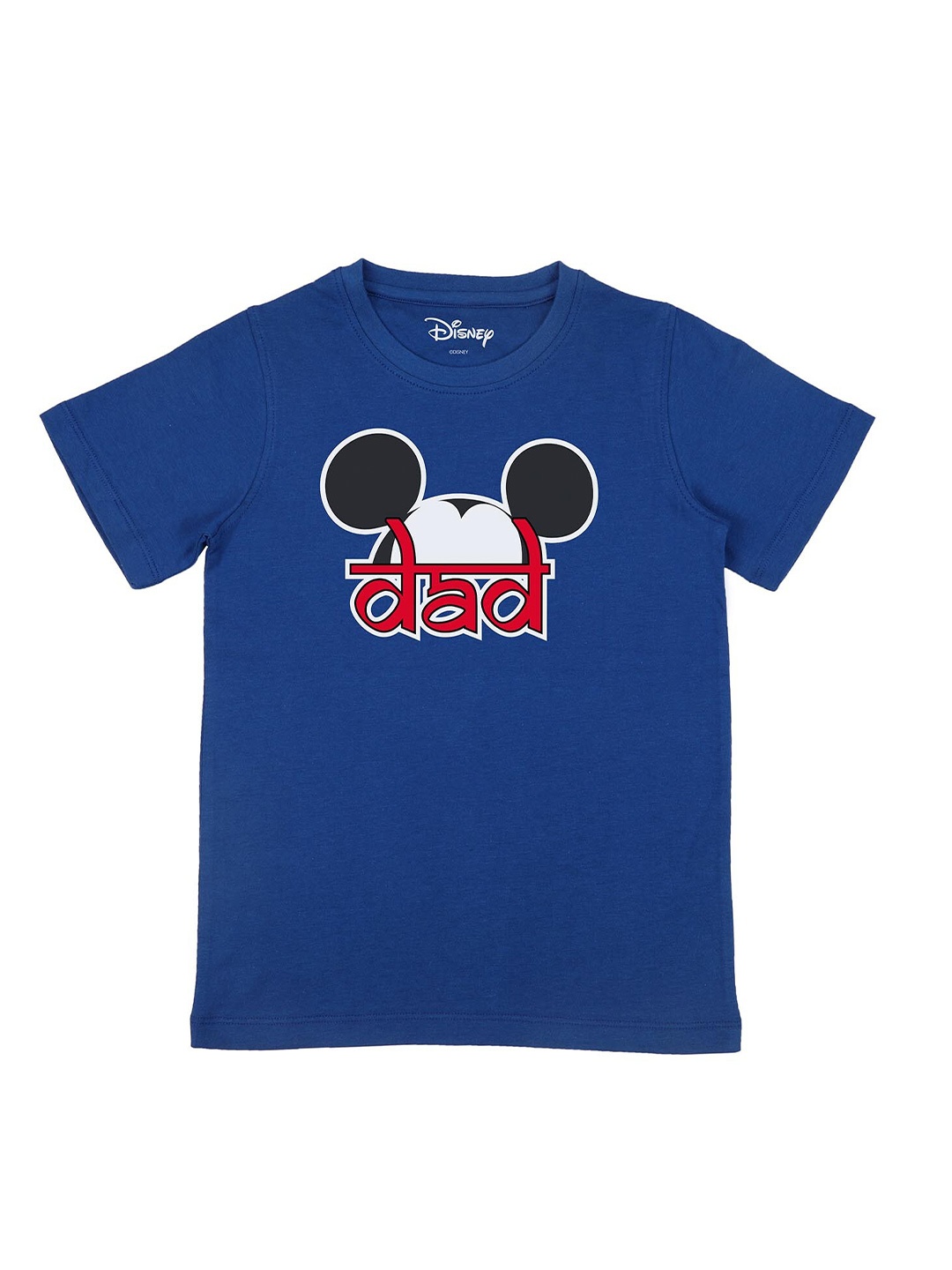 

Disney by Wear Your Mind Boys Blue Mickey Mouse Printed Indigo T-shirt